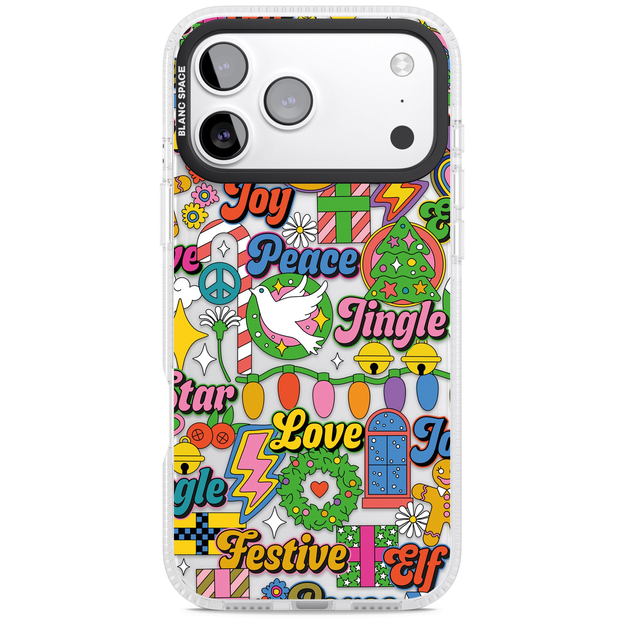 Peace & Festivities iPhone 17 Pro Max Impact Air Clear Phone Case