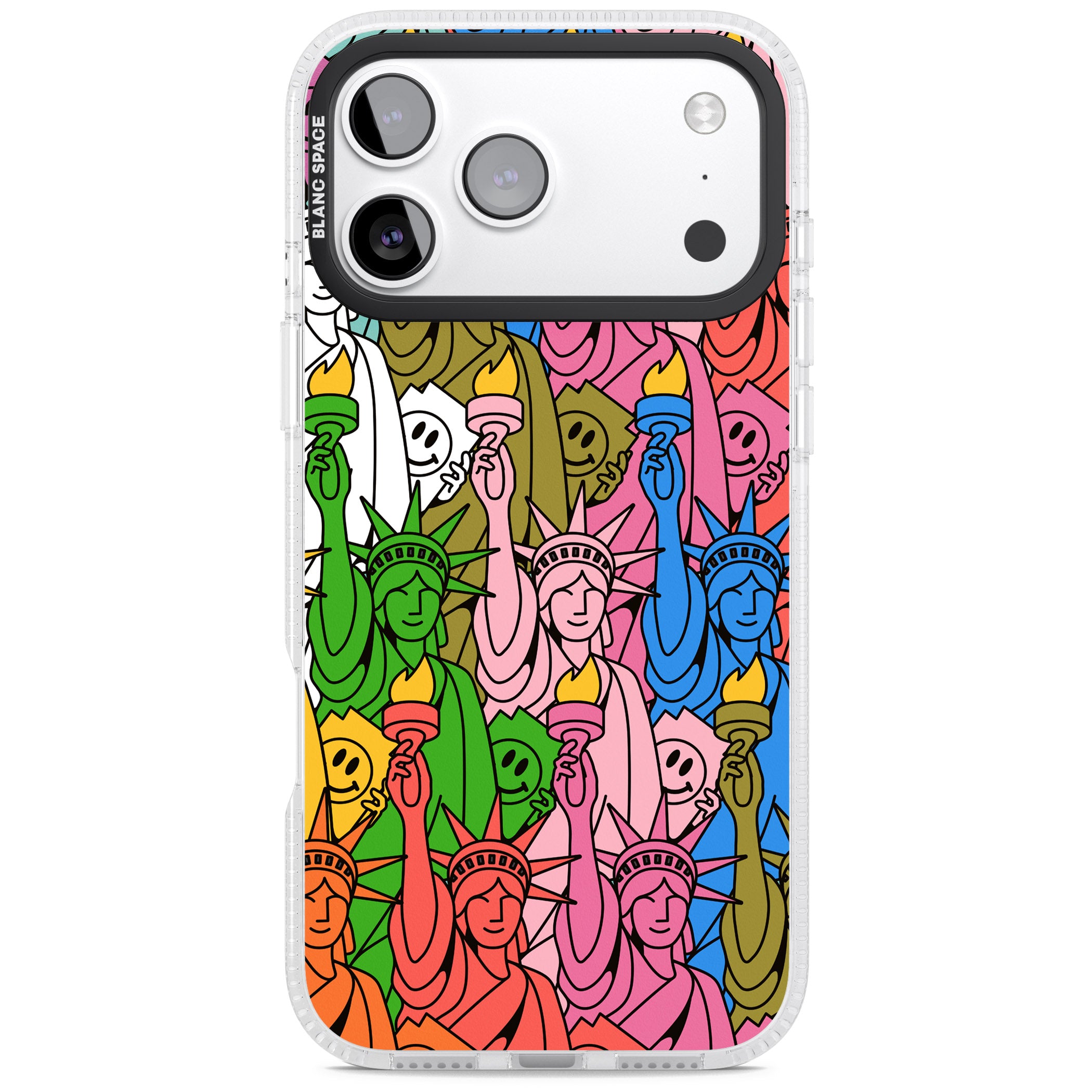 Multicolour Liberty Pattern iPhone 17 Pro Max Impact Air Clear Phone Case
