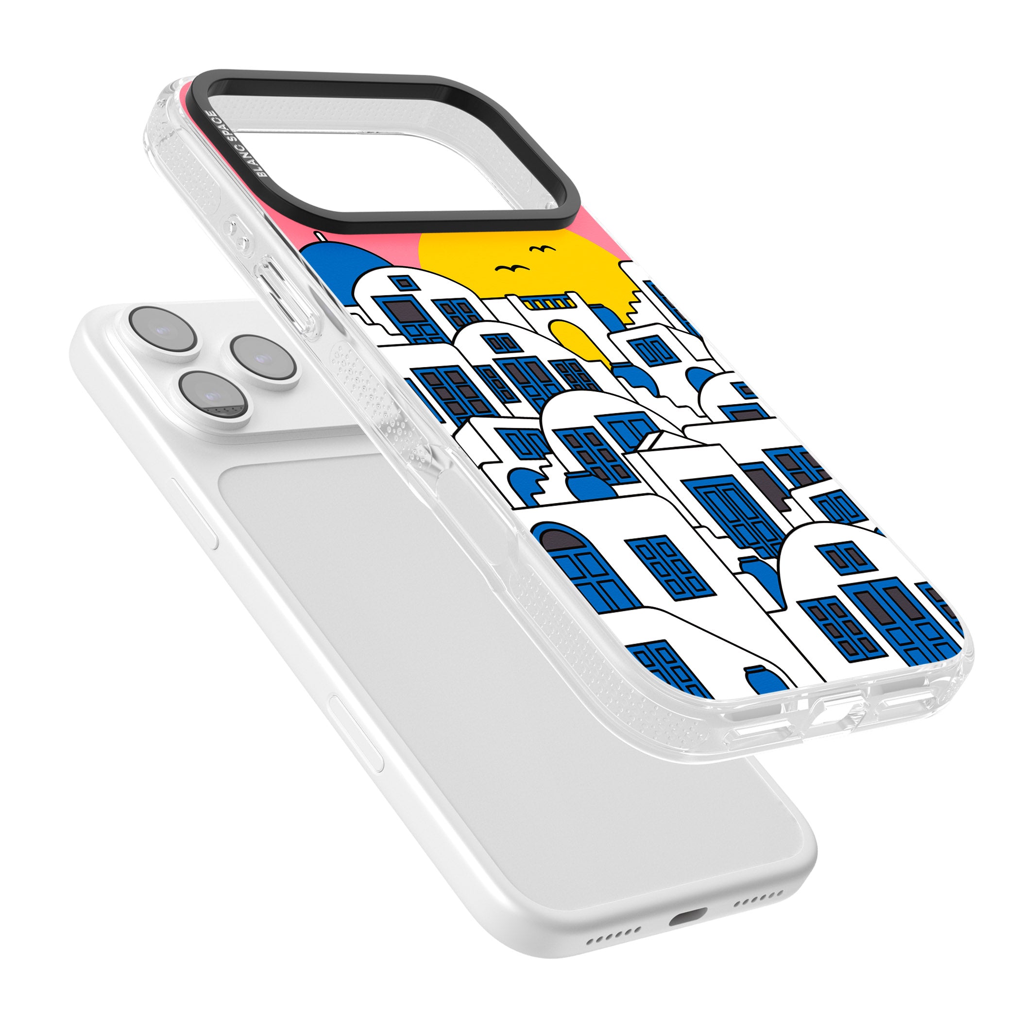 Santorini Sunset iPhone 17 Pro Max Impact Air Clear Phone Case Colours