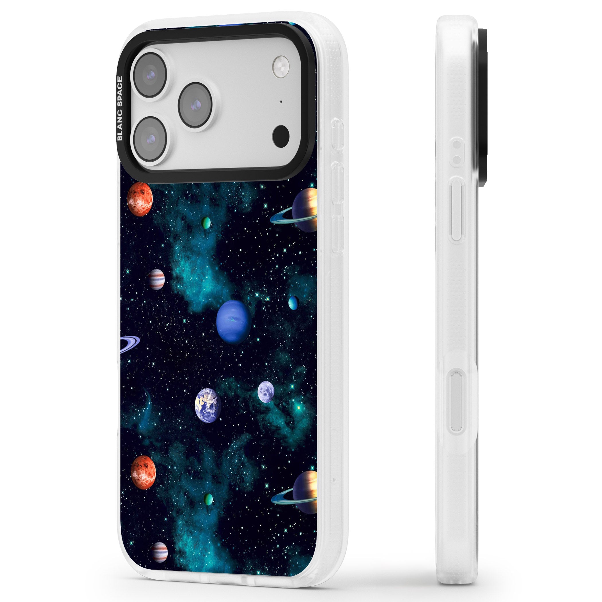 Deep Space iPhone 17 Pro Max Impact Air Clear Phone Case Side Profile