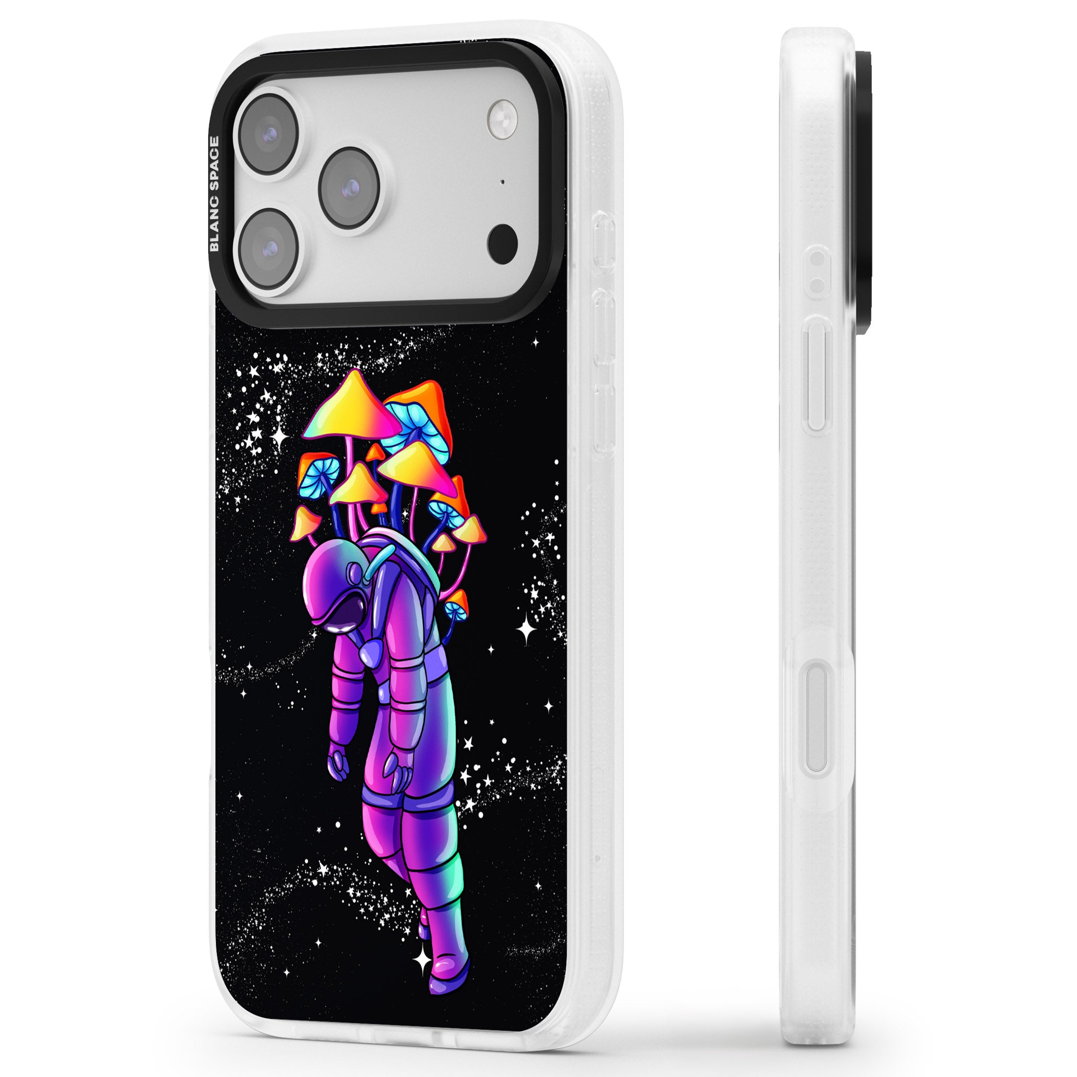 Space Mutation iPhone 17 Pro Max Impact Air Clear Phone Case Side Profile