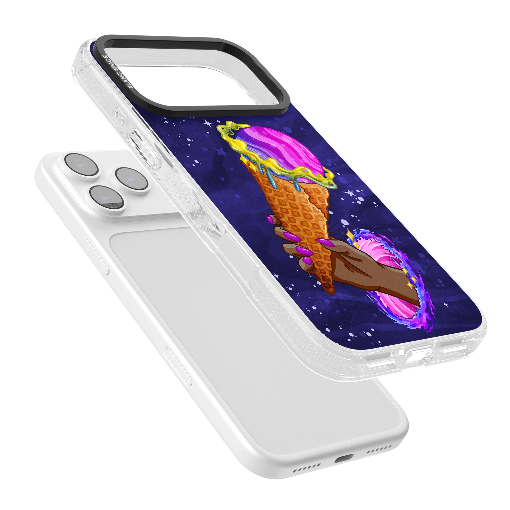 Interdimensional Ice Cream iPhone 17 Pro Max Impact Air Clear Phone Case Colours