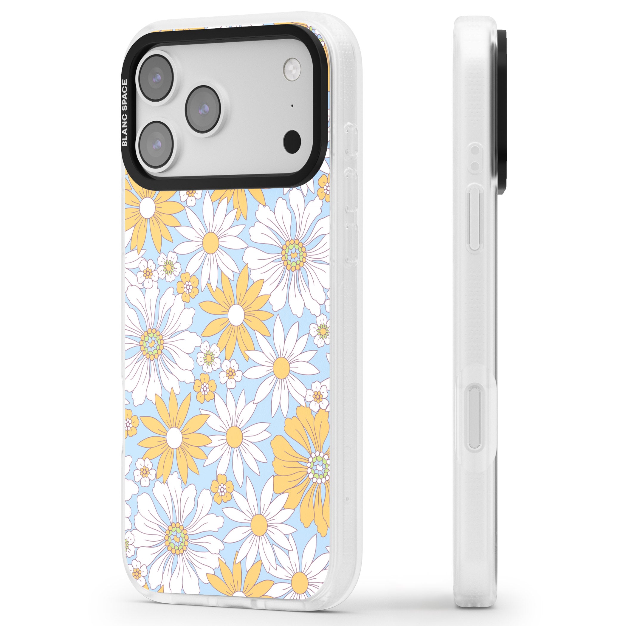 Summers Day Flower Mix iPhone 17 Pro Max Impact Air Clear Phone Case Side Profile