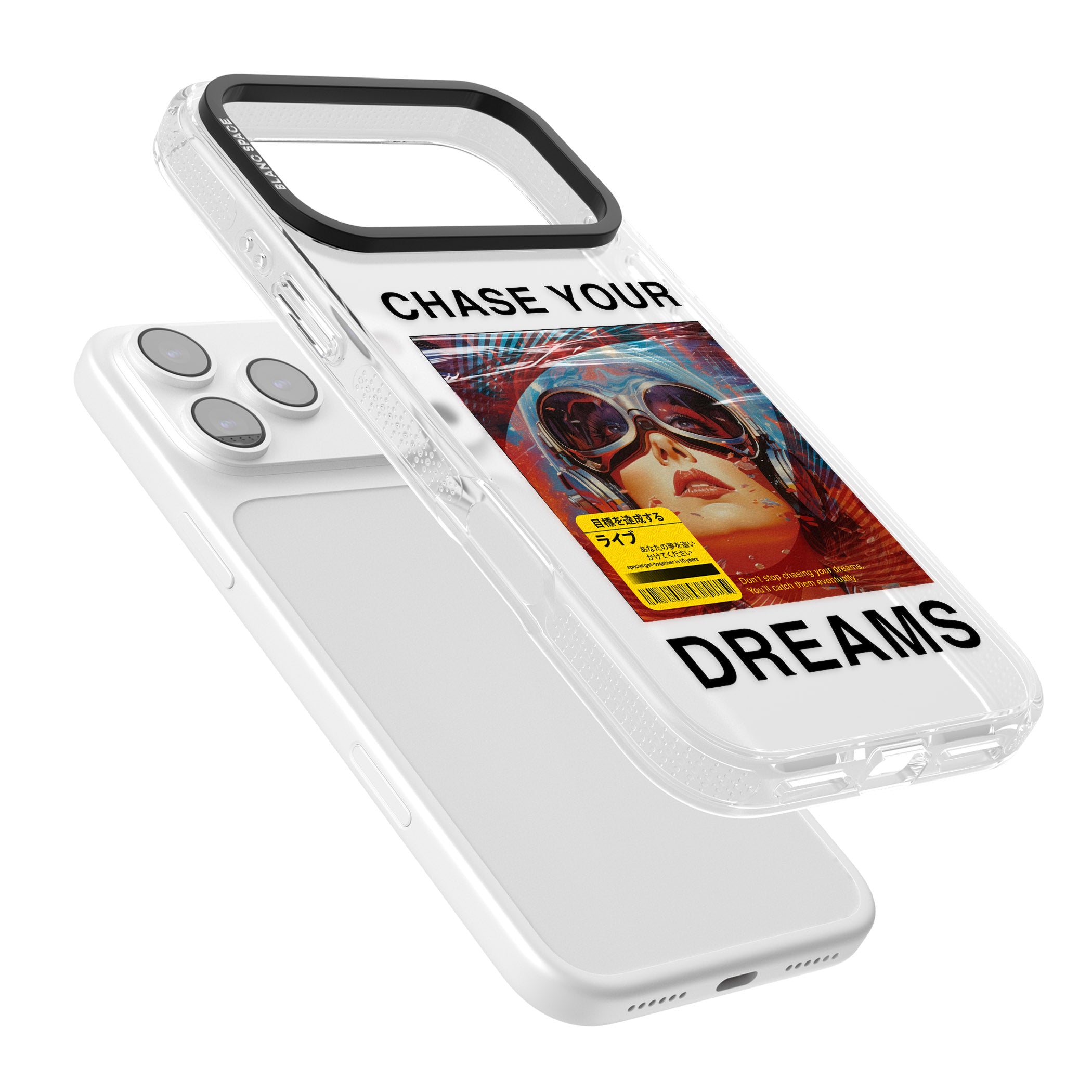 Chase Your Dreams iPhone 17 Pro Max Impact Air Clear Phone Case Colours
