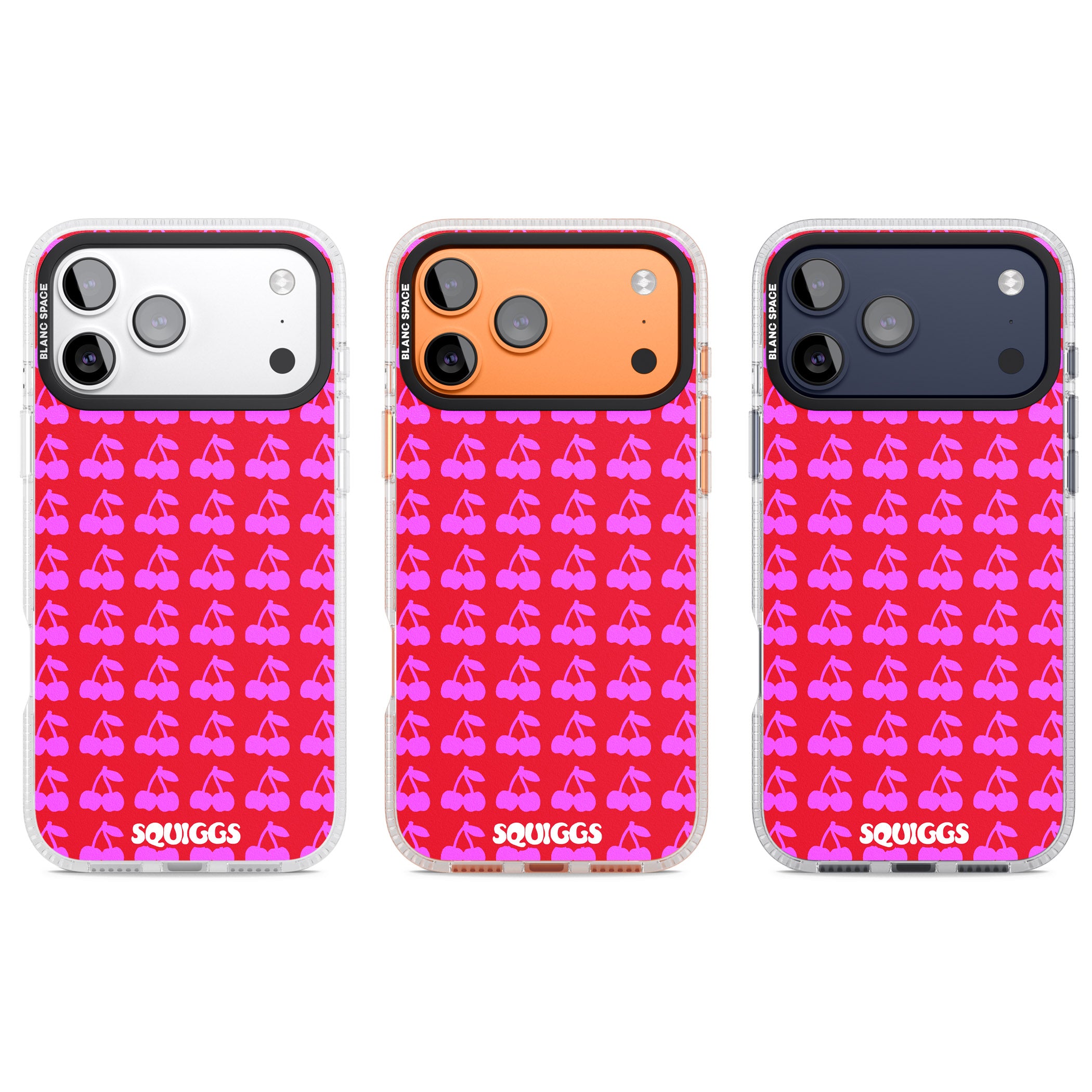 Red Cherries iPhone 17 Pro Impact Air Clear Phone Case APT Impact Protection