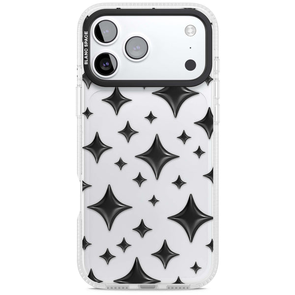 Black Puff Sparkle Pattern
