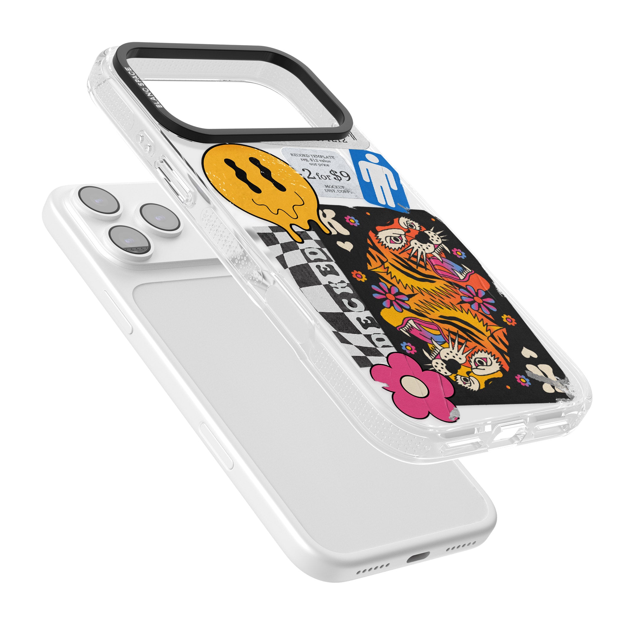 Electric Vibes iPhone 17 Pro Max Impact Air Clear Phone Case Colours