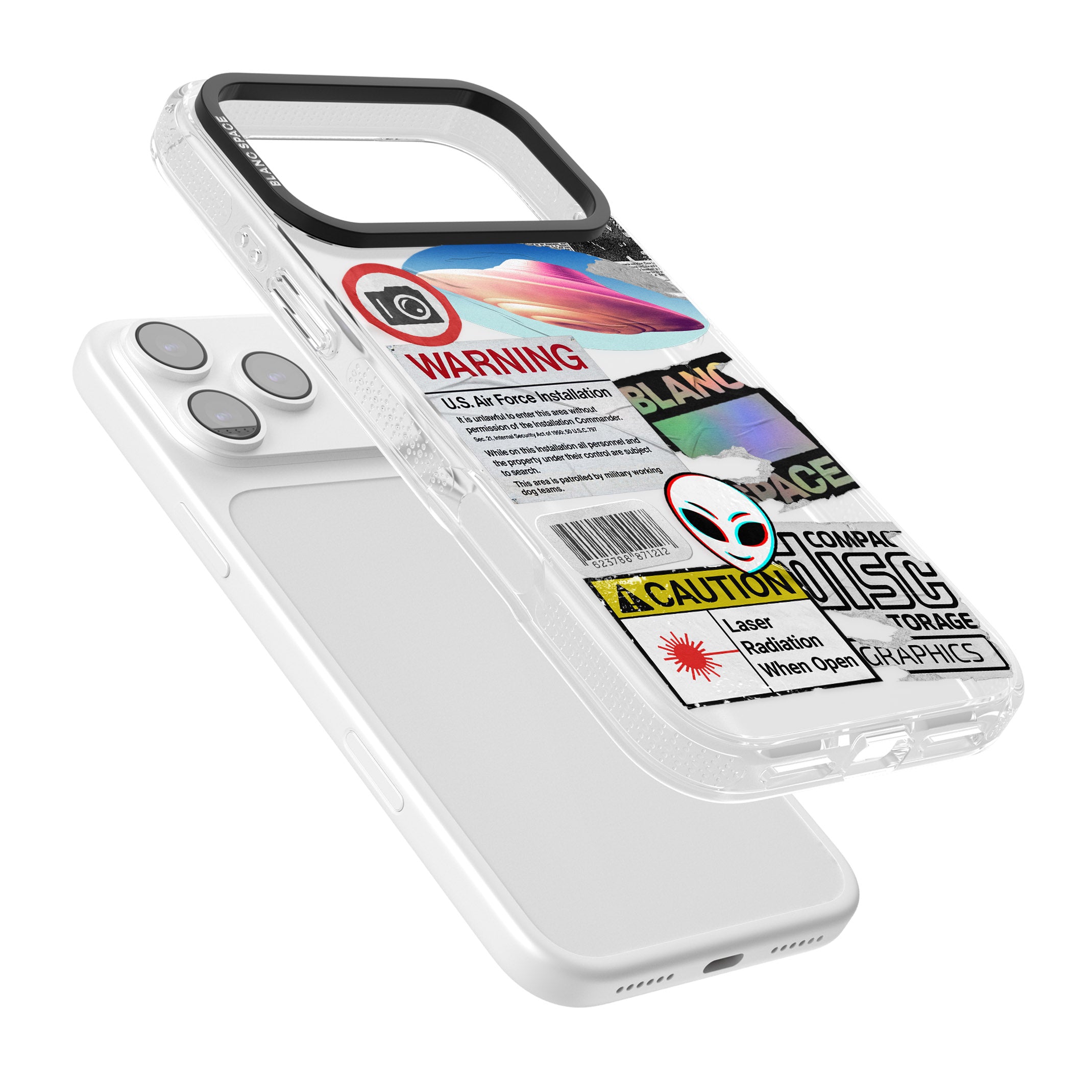 Cosmic Encounters iPhone 17 Pro Max Impact Air Clear Phone Case Colours