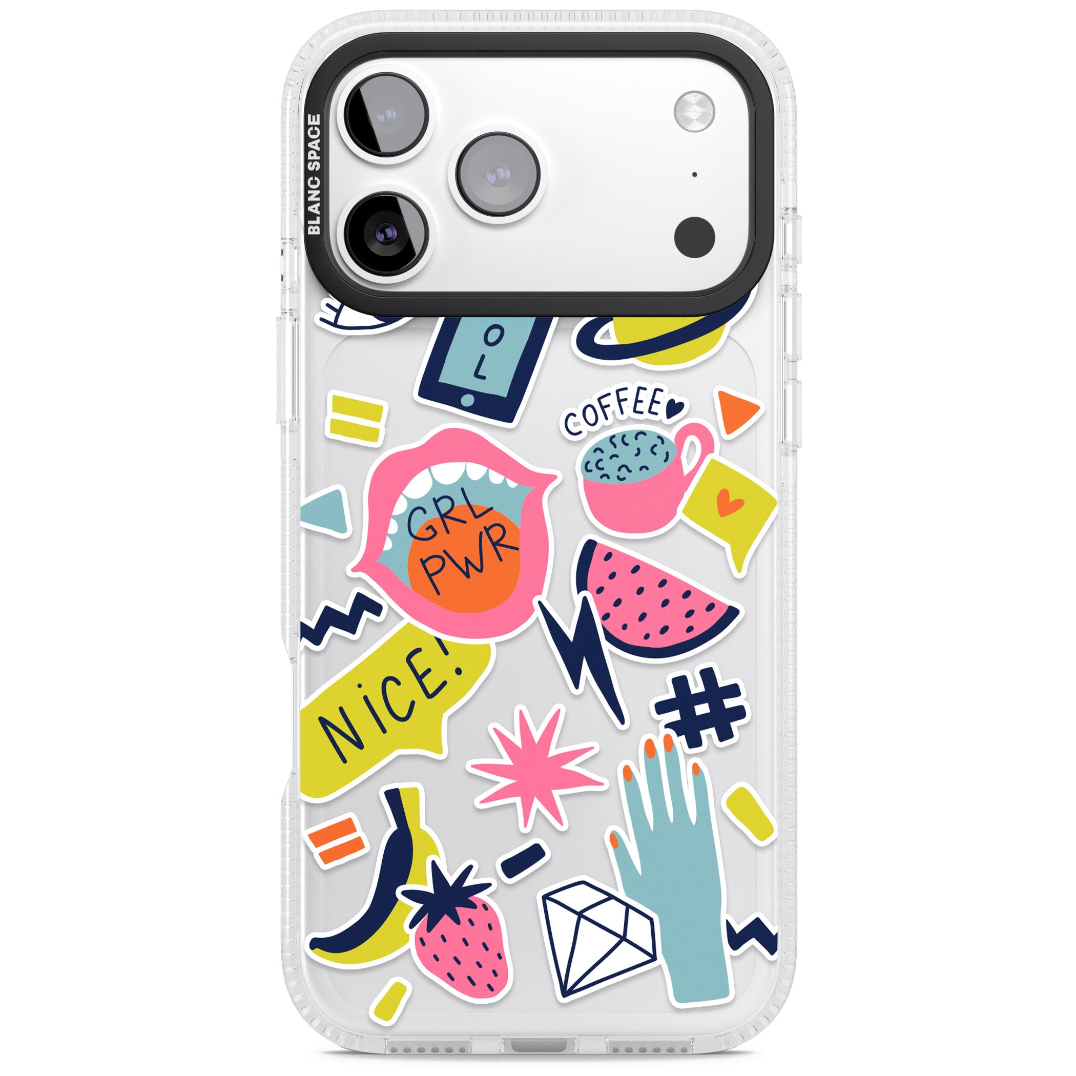 Grl Pwr iPhone 17 Pro Max Impact Air Clear Phone Case