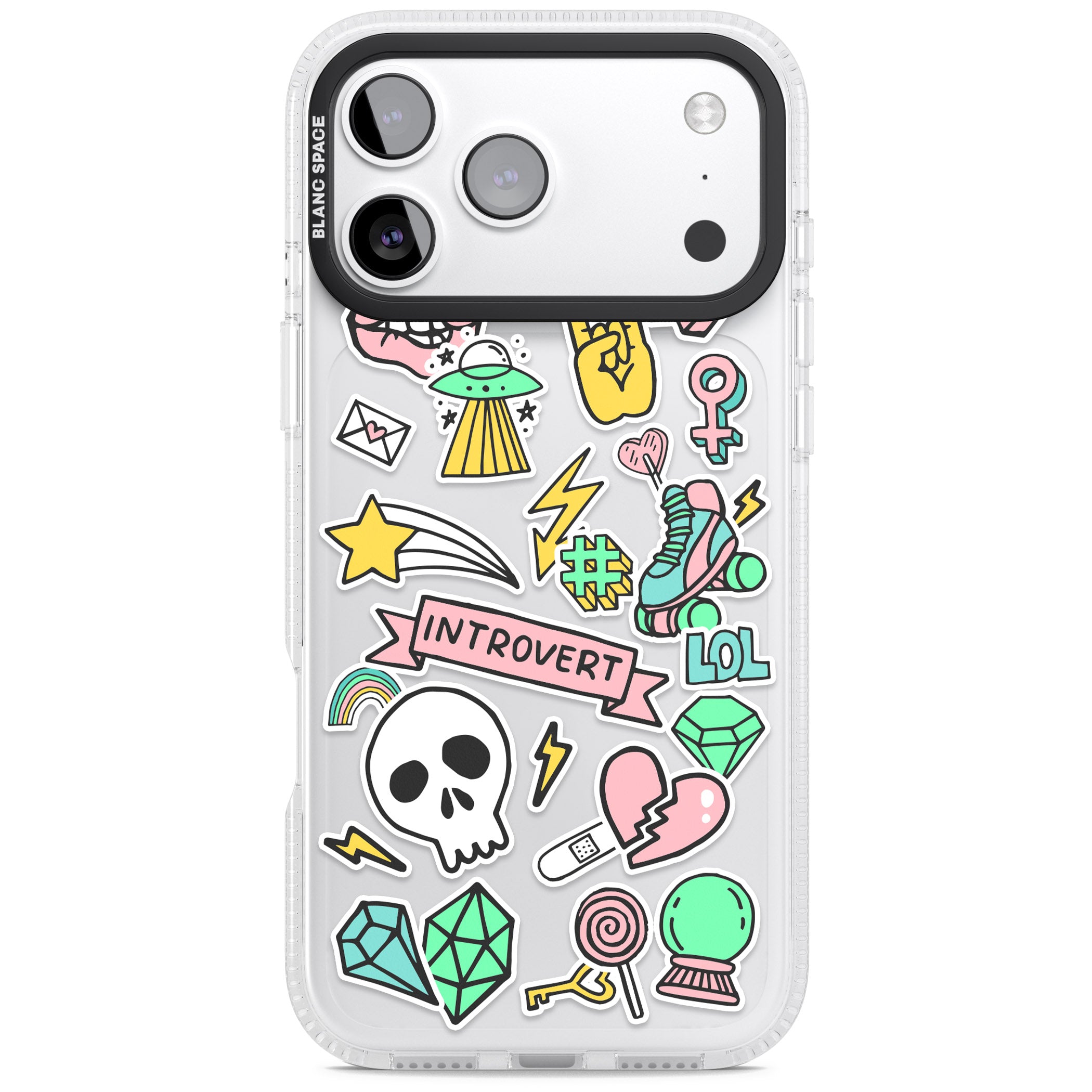Introvert Sticker iPhone 17 Pro Max Impact Air Clear Phone Case