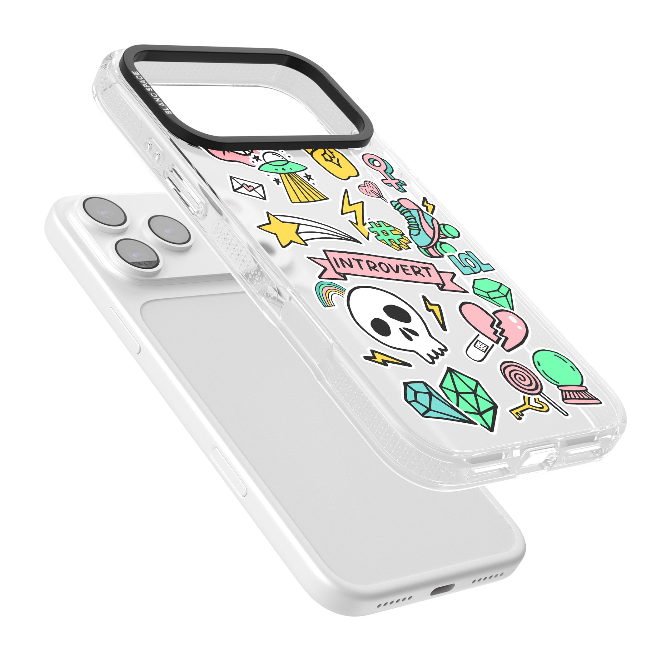 Introvert Sticker iPhone 17 Pro Max Impact Air Clear Phone Case Colours