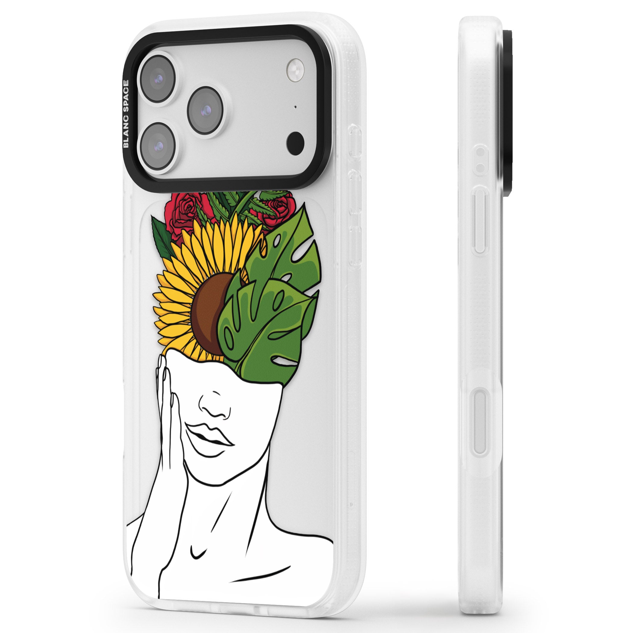 Let The Mind Flourish iPhone 17 Pro Max Impact Air Clear Phone Case Side Profile