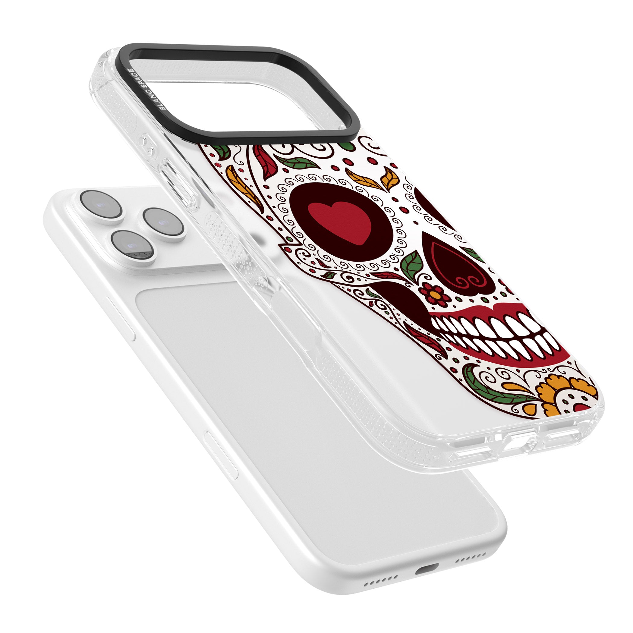 Autumn Sugar Skull iPhone 17 Pro Max Impact Air Clear Phone Case Colours