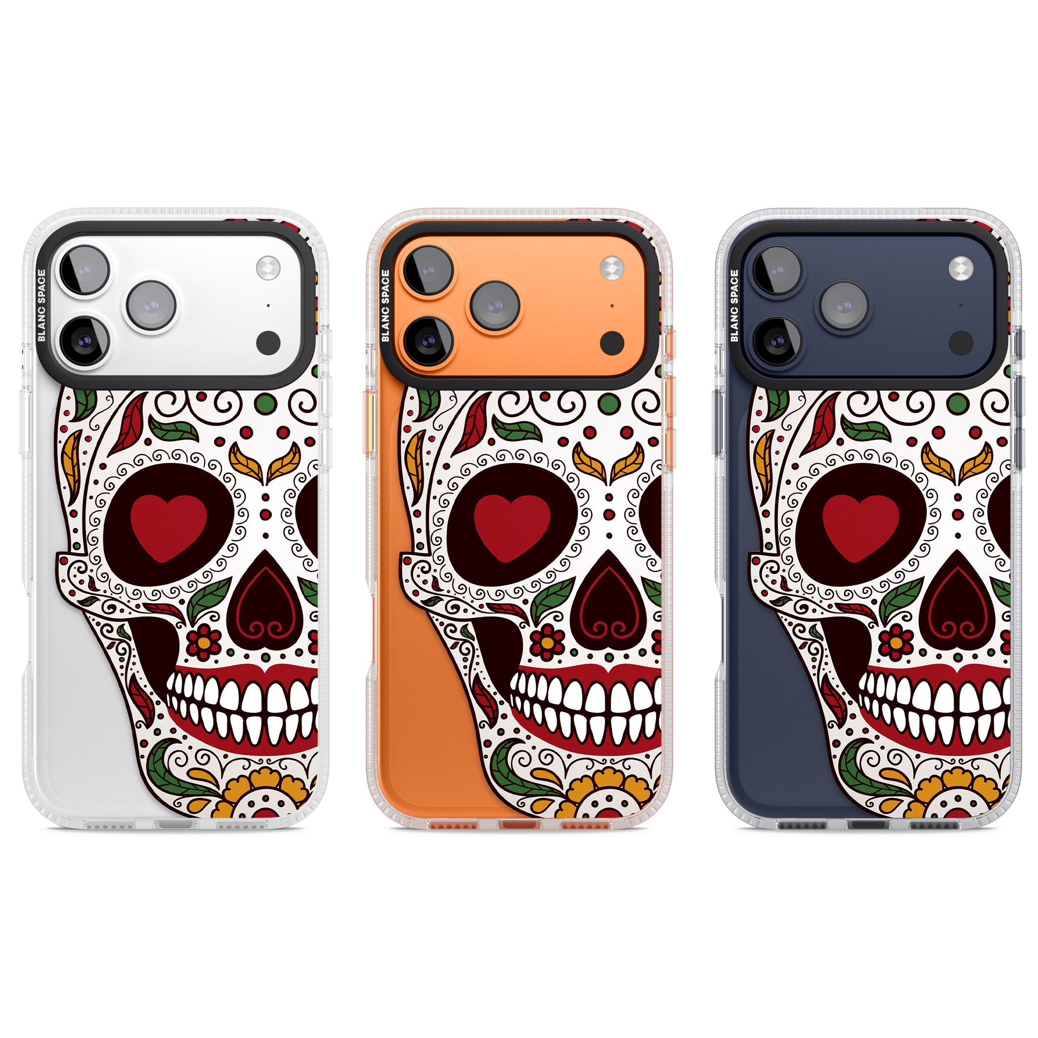 Autumn Sugar Skull iPhone 17 Pro Impact Air Clear Phone Case APT Impact Protection