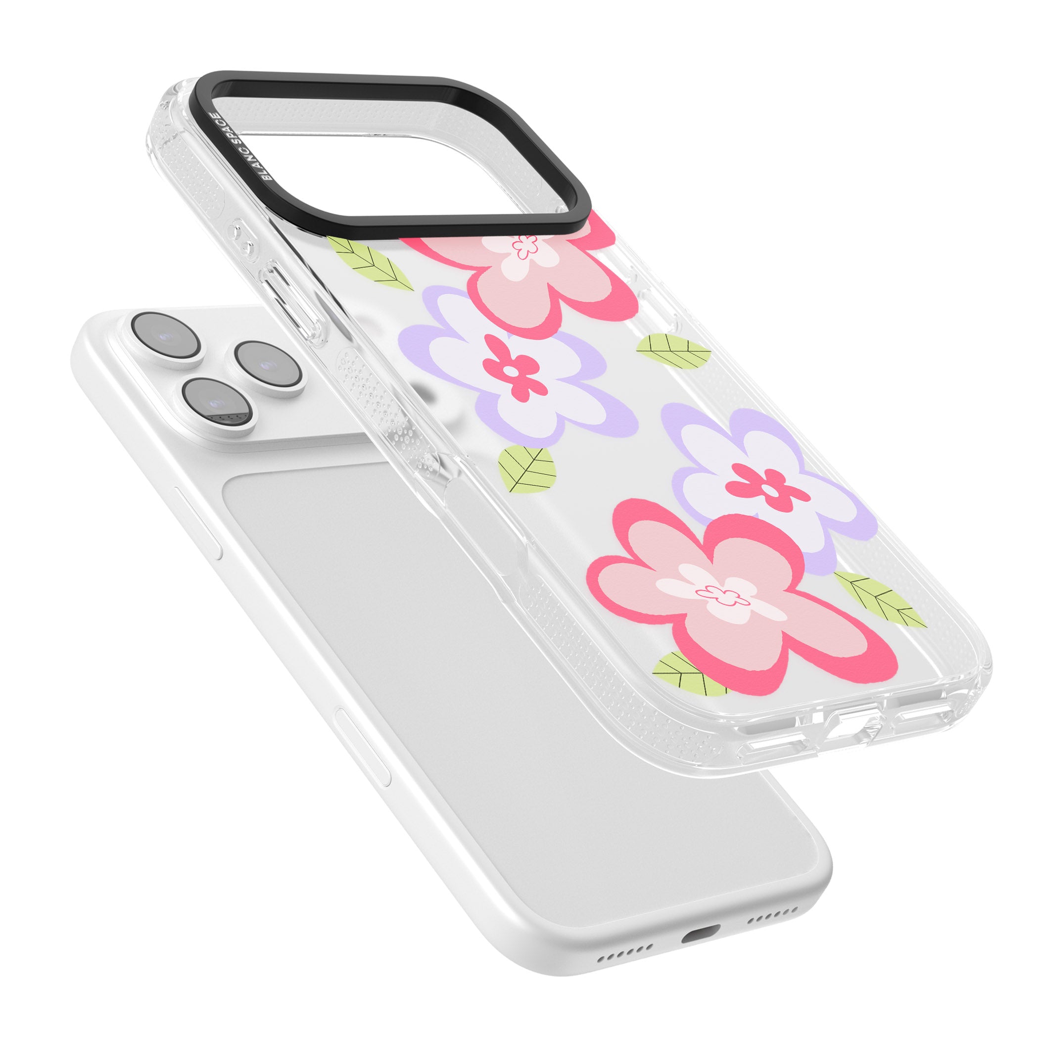 Funky Flowers iPhone 17 Pro Max Impact Air Clear Phone Case Colours