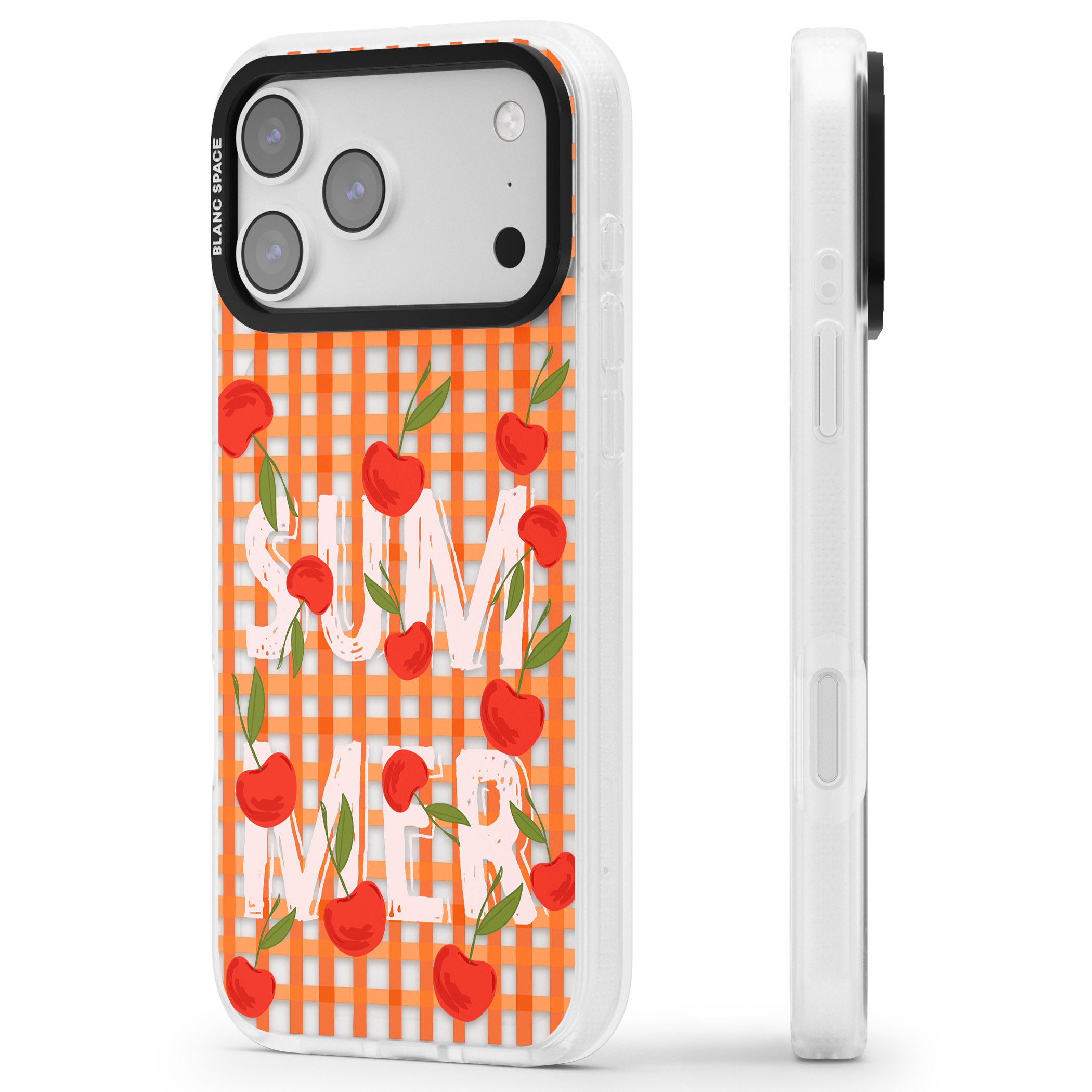 Summer Tomatoes iPhone 17 Pro Max Impact Air Clear Phone Case Side Profile