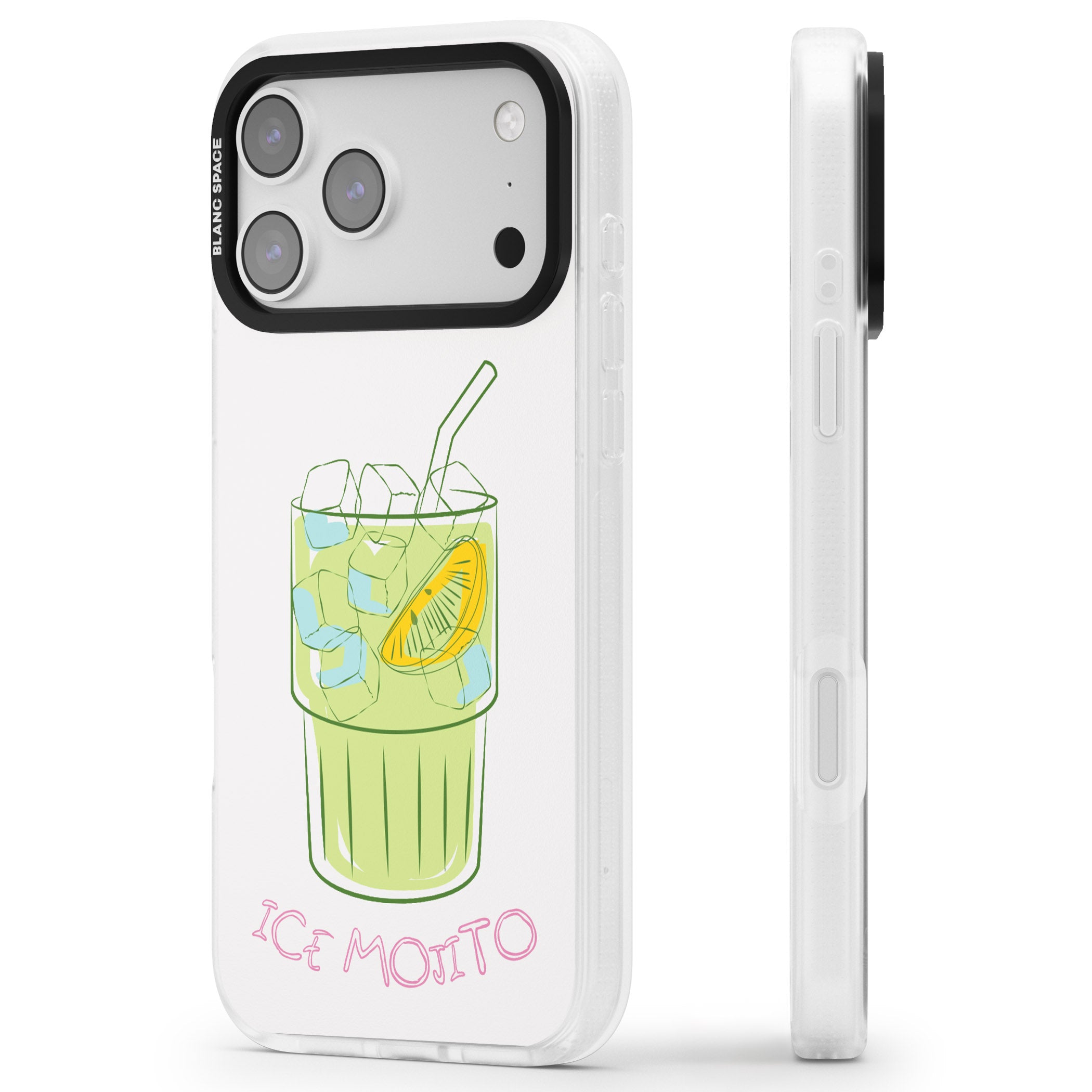Ice Mojito iPhone 17 Pro Max Impact Air Clear Phone Case Side Profile