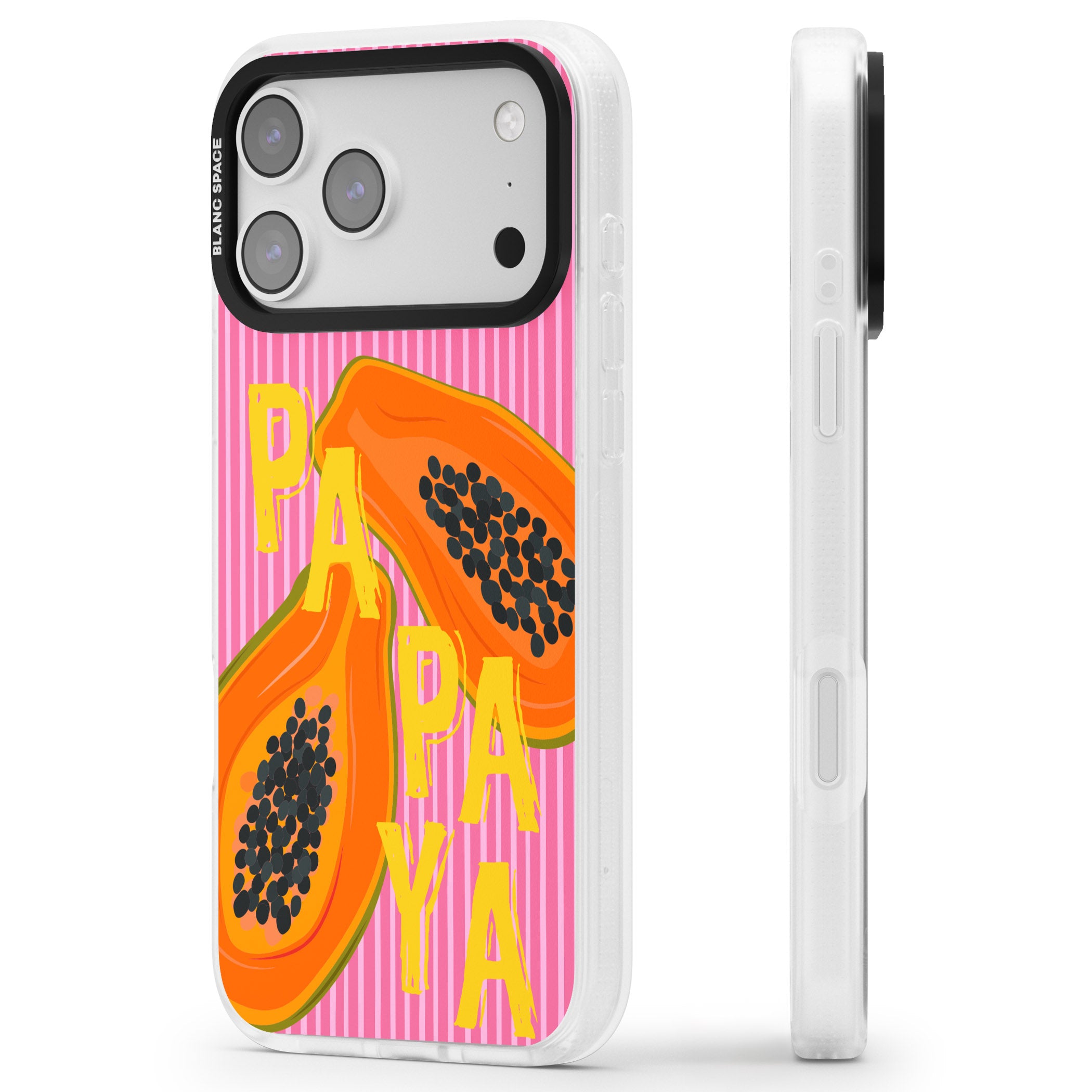 Papaya iPhone 17 Pro Max Impact Air Clear Phone Case Side Profile