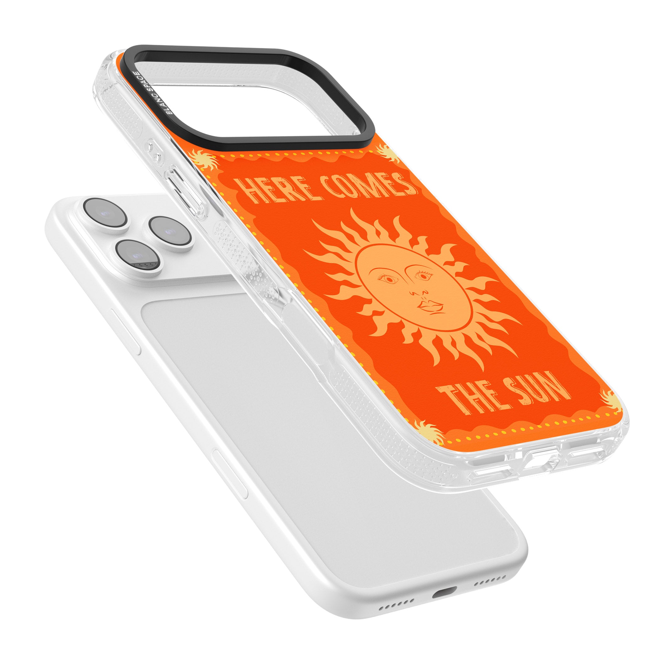 Retro Here Comes The Sun iPhone 17 Pro Max Impact Air Clear Phone Case Colours