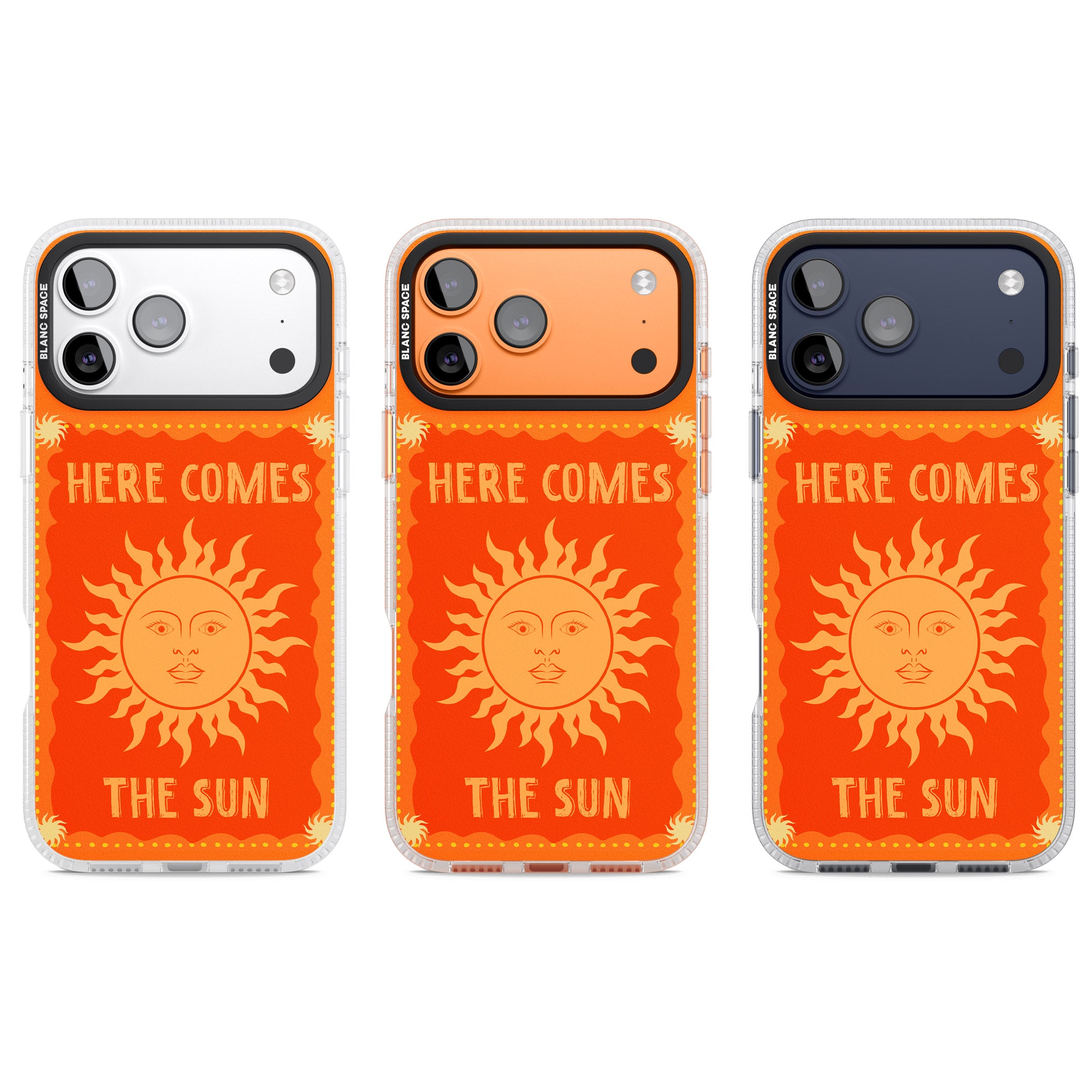 Retro Here Comes The Sun iPhone 17 Pro Impact Air Clear Phone Case APT Impact Protection