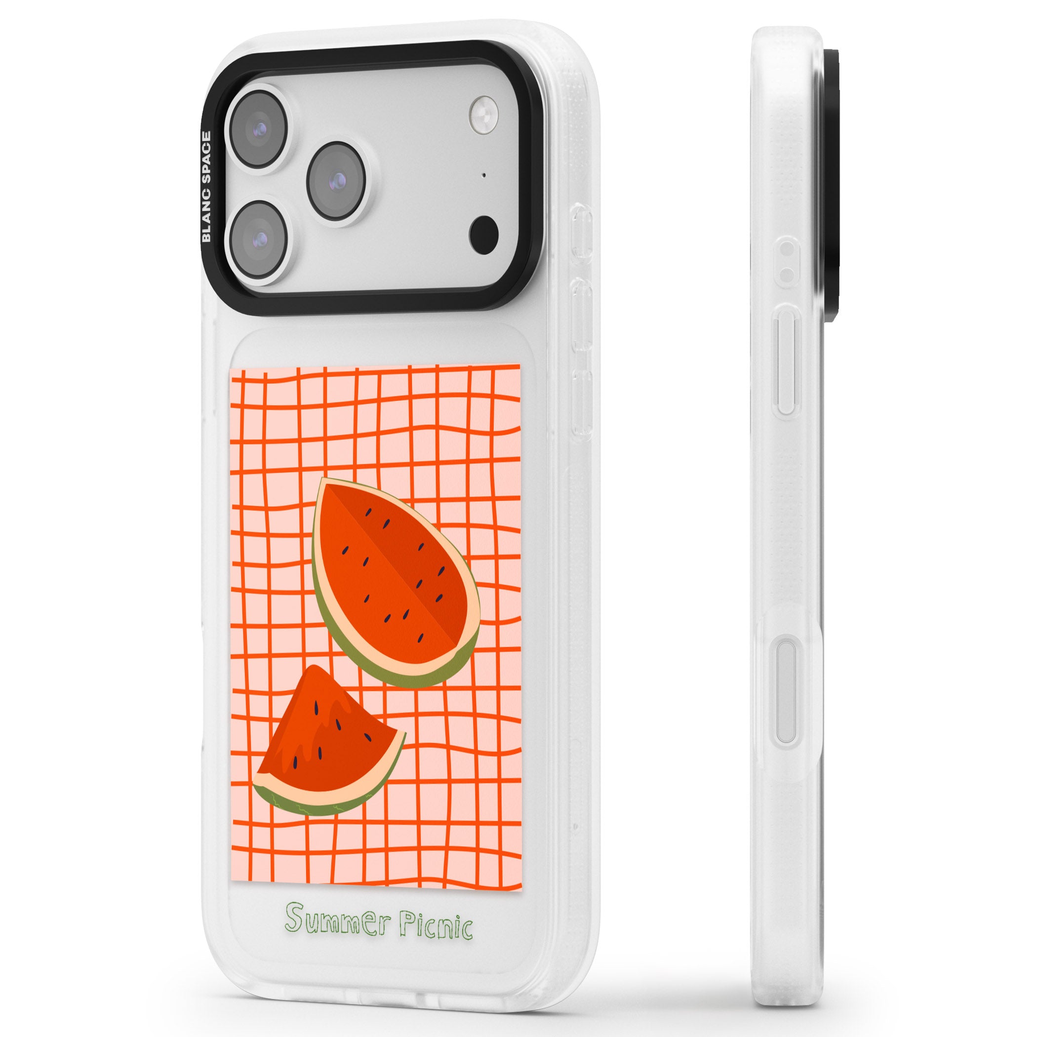 Summer Picnic iPhone 17 Pro Max Impact Air Clear Phone Case Side Profile