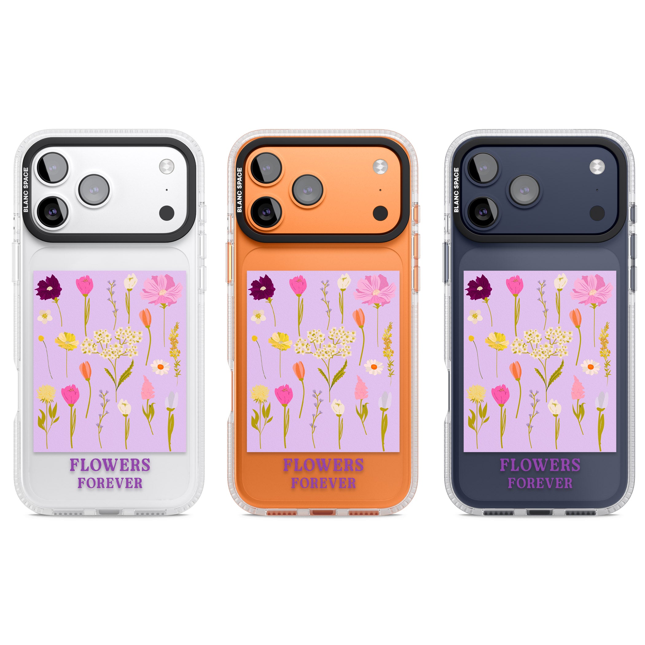 Flowers Forever iPhone 17 Pro Impact Air Clear Phone Case APT Impact Protection