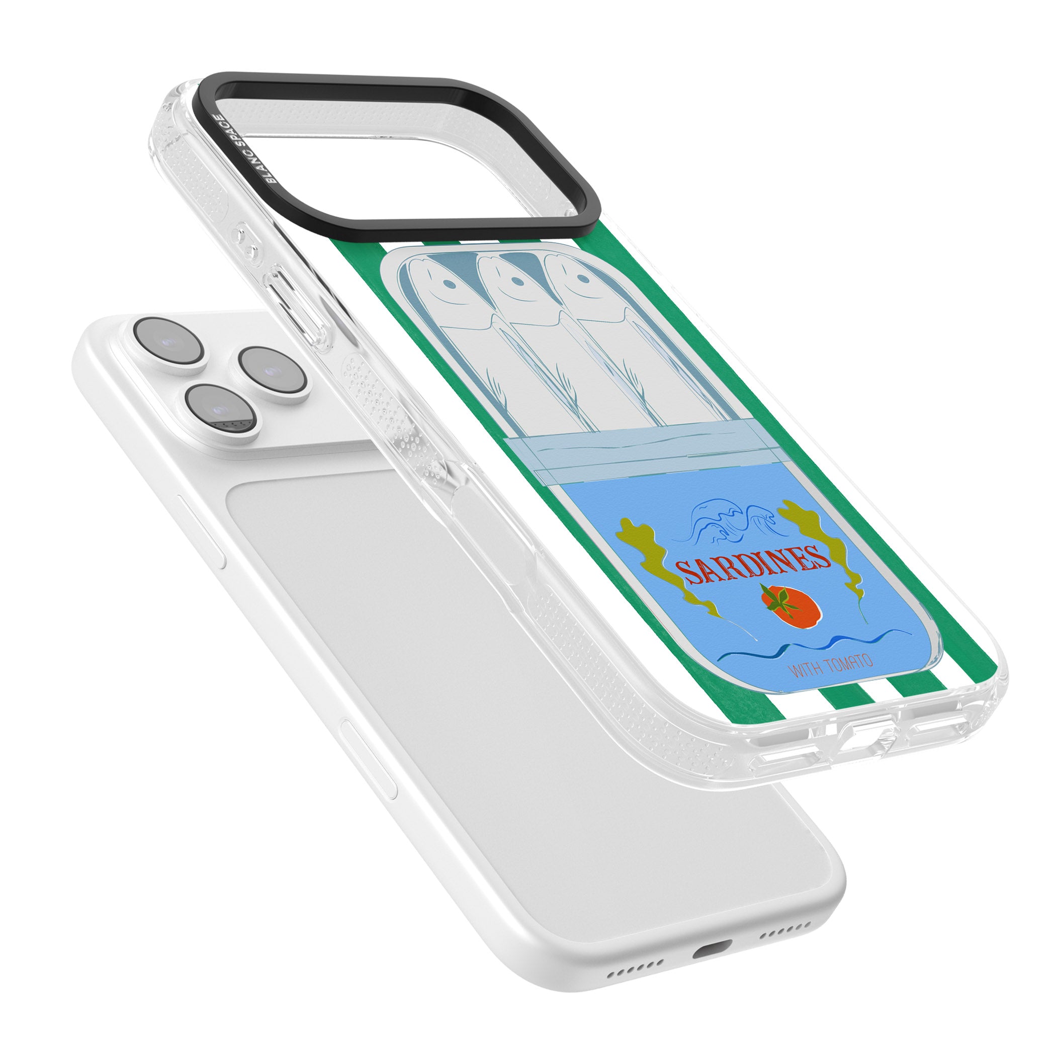 Italian Coastal Sardines iPhone 17 Pro Max Impact Air Clear Phone Case Colours
