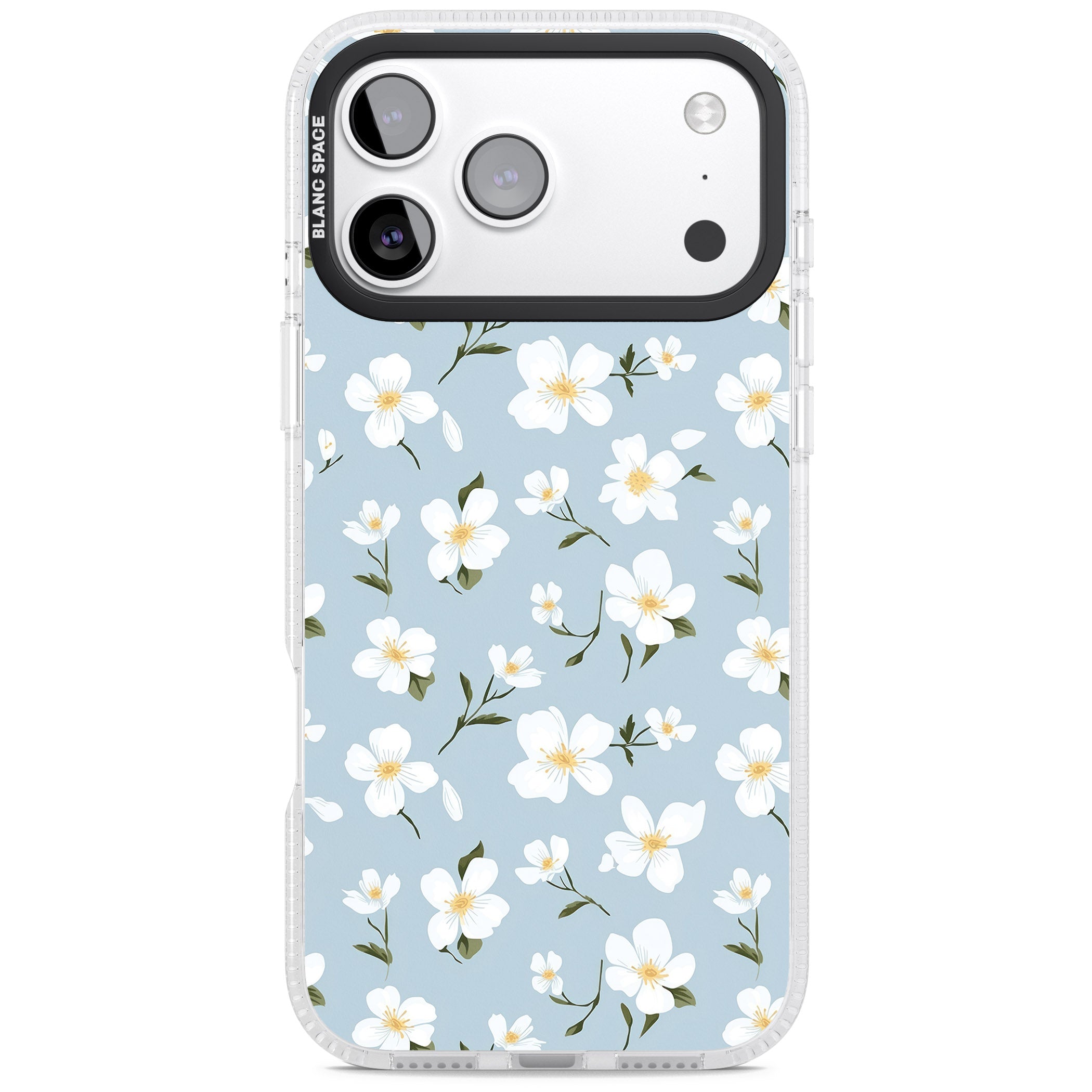 Soft White Blossoms iPhone 17 Pro Max Impact Air Clear Phone Case