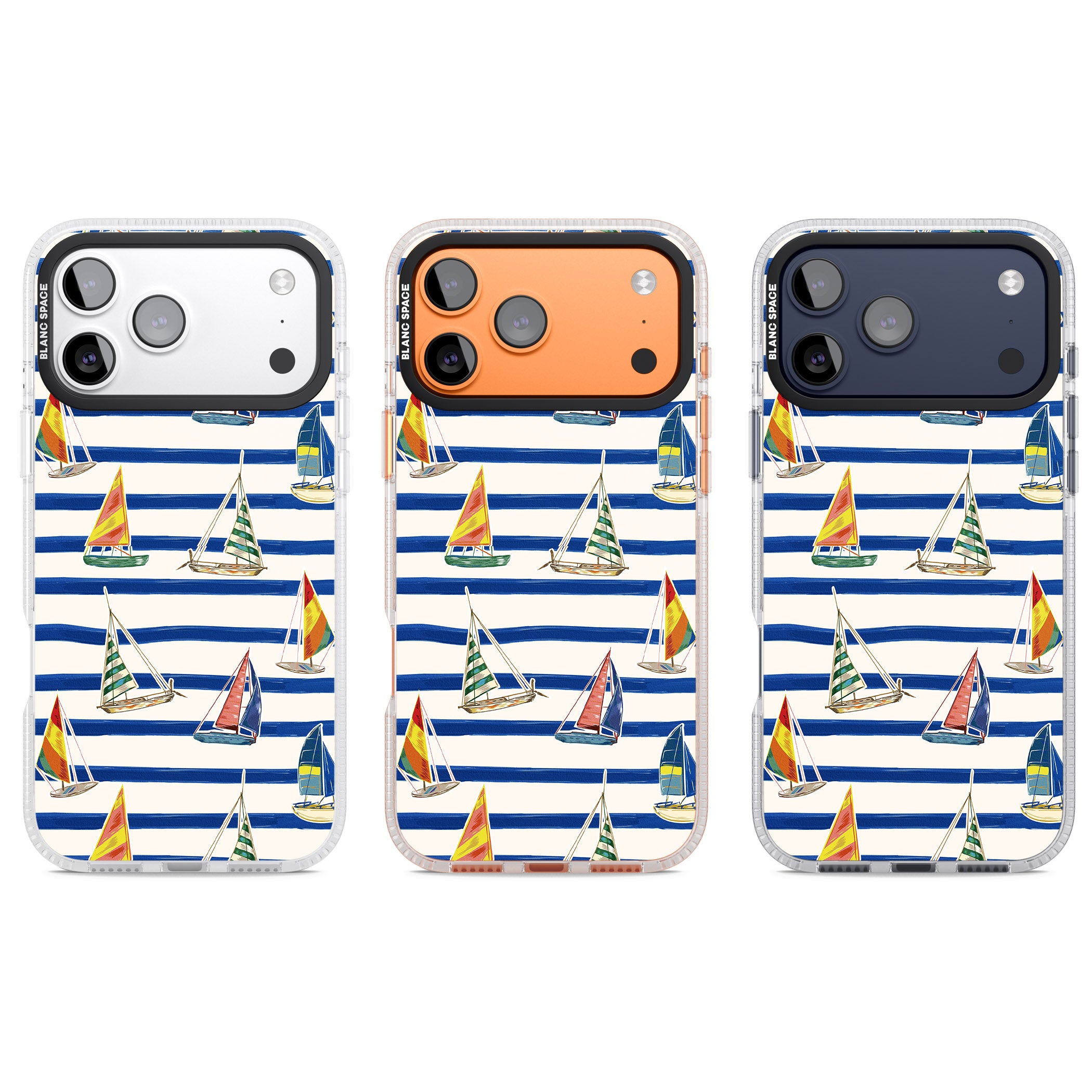 Coastal Sailboats iPhone 17 Pro Impact Air Clear Phone Case APT Impact Protection