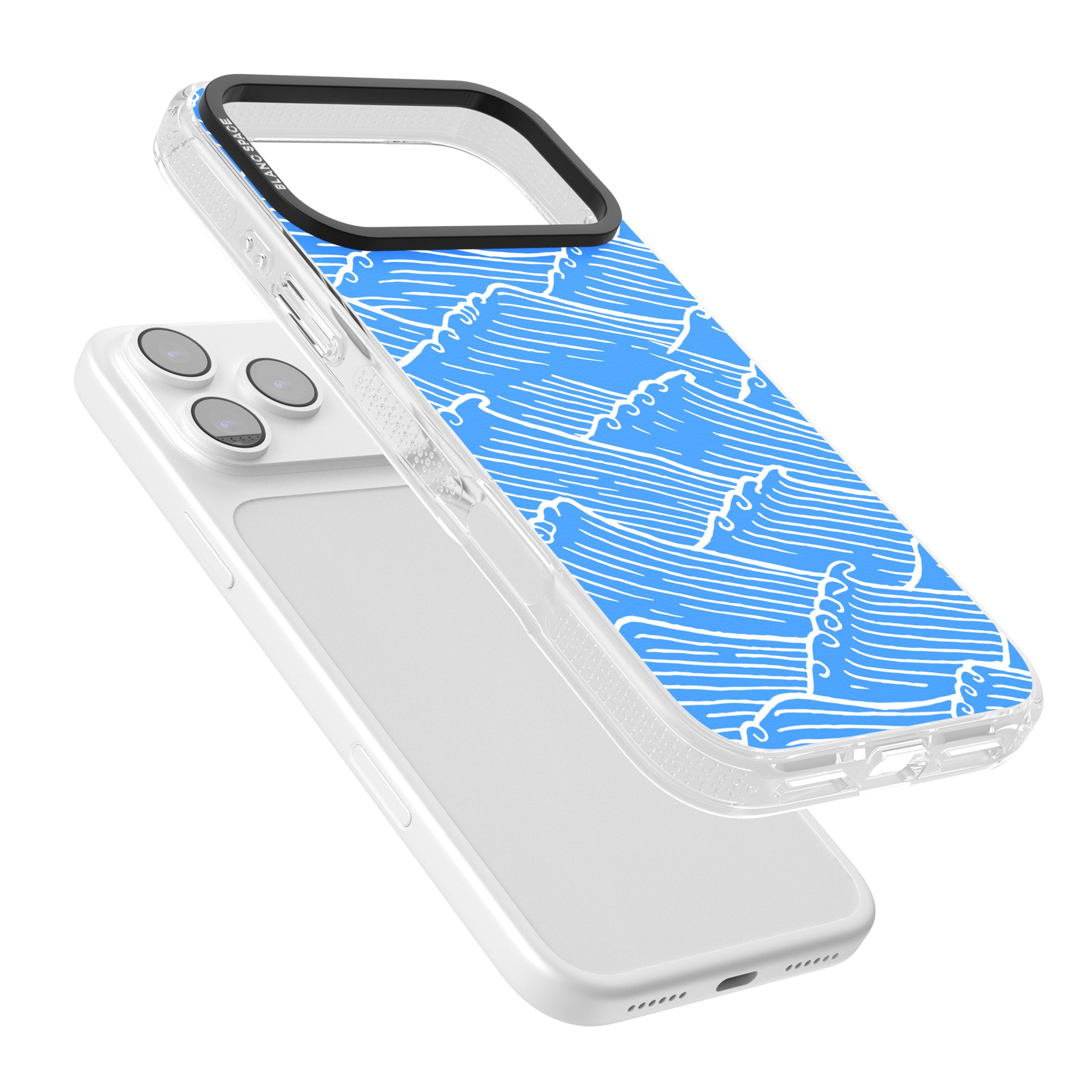 Waves Pattern iPhone 17 Pro Max Impact Air Clear Phone Case Colours