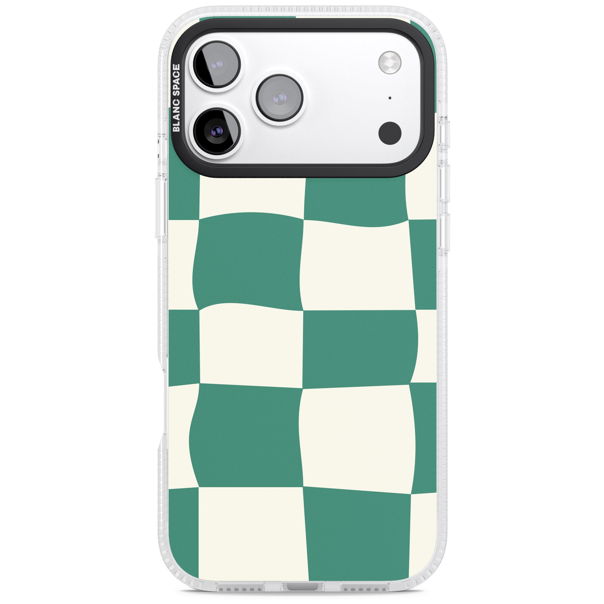Green & Cream Wavy Check