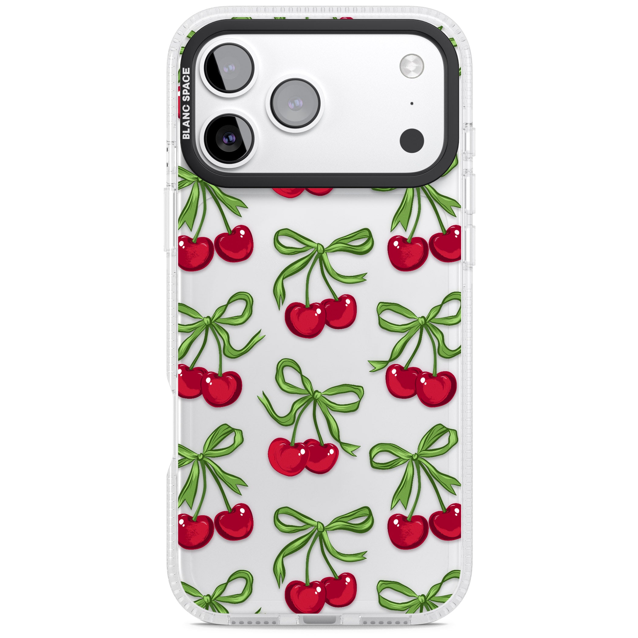 Cherry Bows iPhone 17 Pro Max Impact Air Clear Phone Case