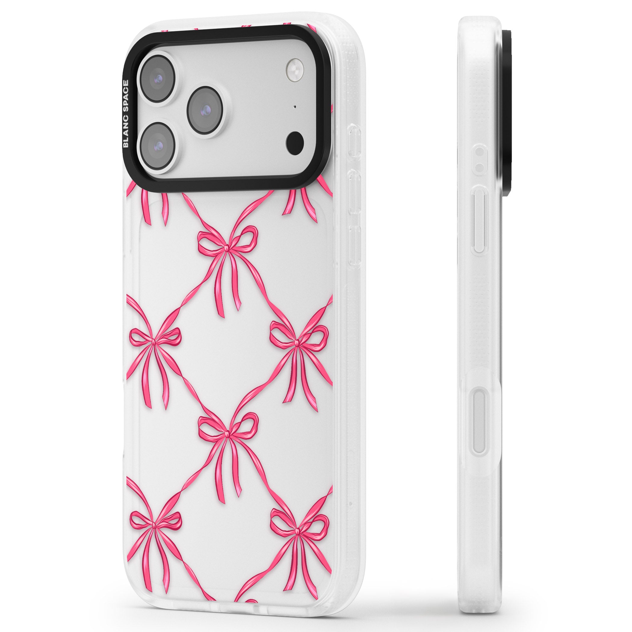 Bow Knots iPhone 17 Pro Max Impact Air Clear Phone Case Side Profile