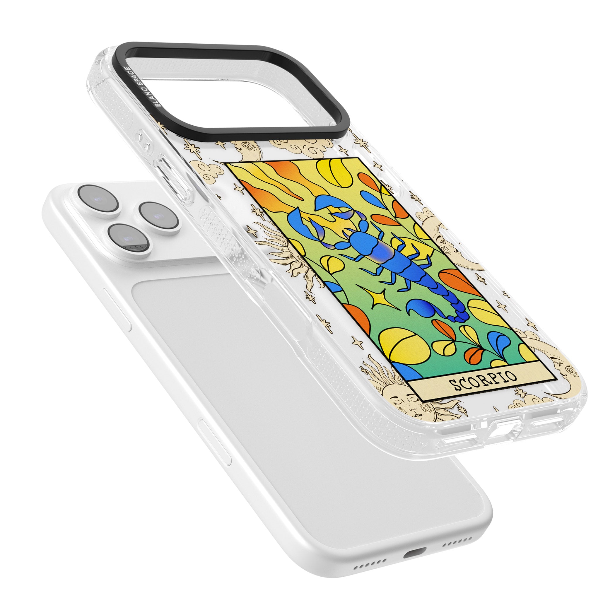 Celestial Zodiac Scorpio iPhone 17 Pro Max Impact Air Clear Phone Case Colours