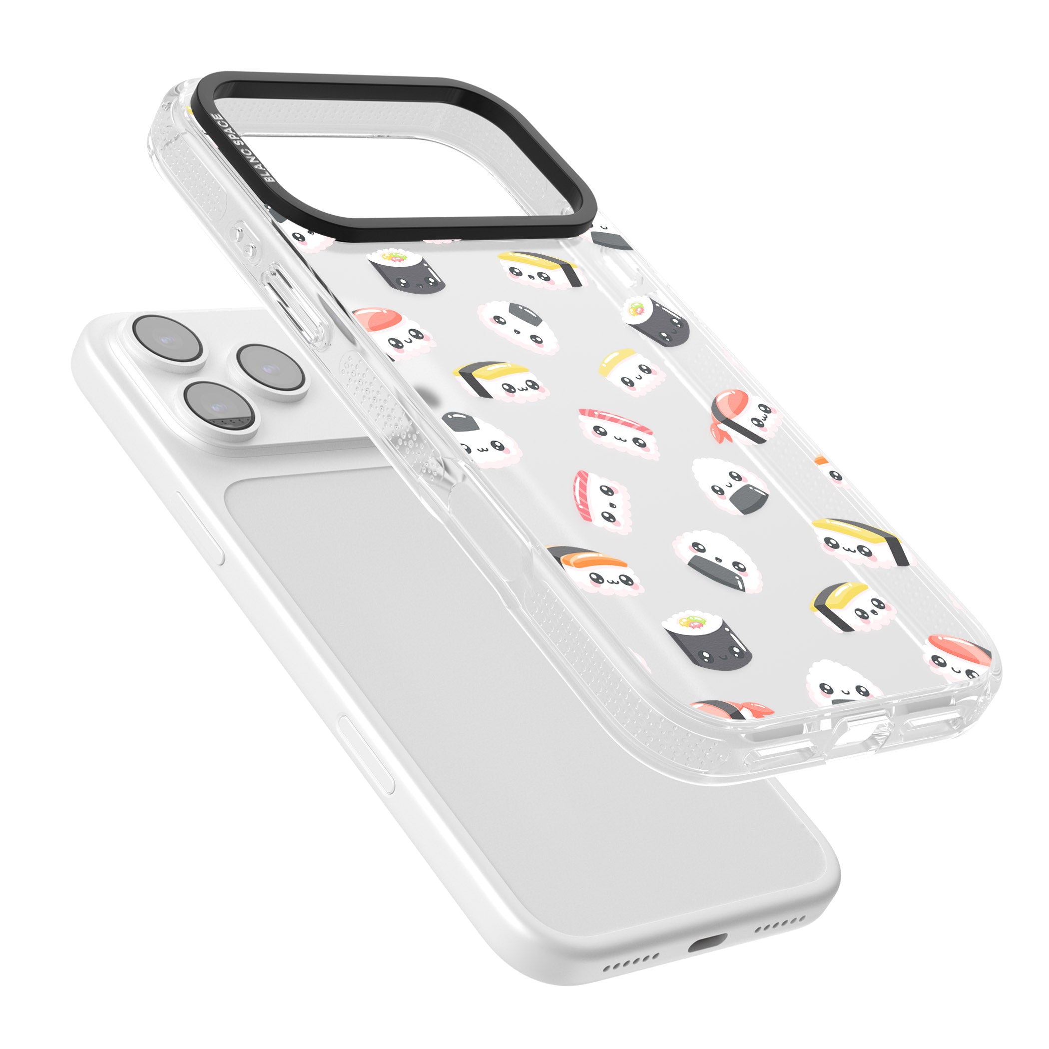 Kawaii Sushi iPhone 17 Pro Max Impact Air Clear Phone Case Colours