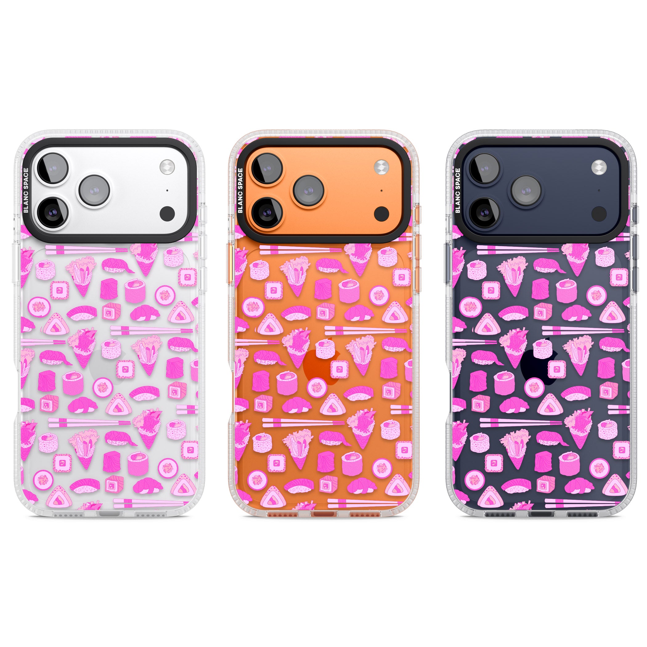 Pink Sushi Pop iPhone 17 Pro Impact Air Clear Phone Case APT Impact Protection