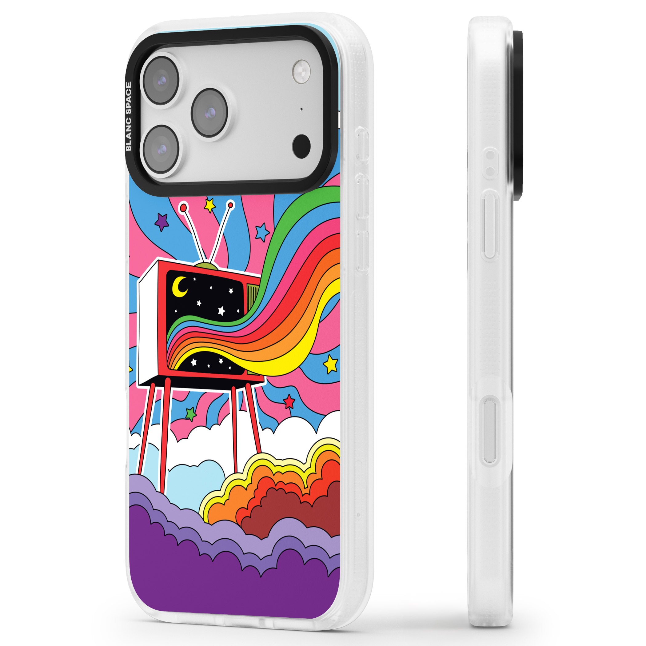 Tv Captivation iPhone 17 Pro Max Impact Air Clear Phone Case Side Profile