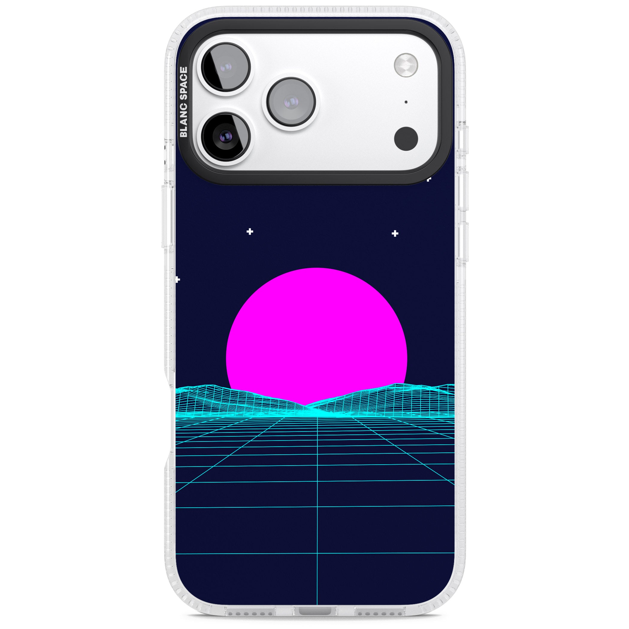 Miami Sunset Vaporwave iPhone 17 Pro Impact Air Clear Phone Case