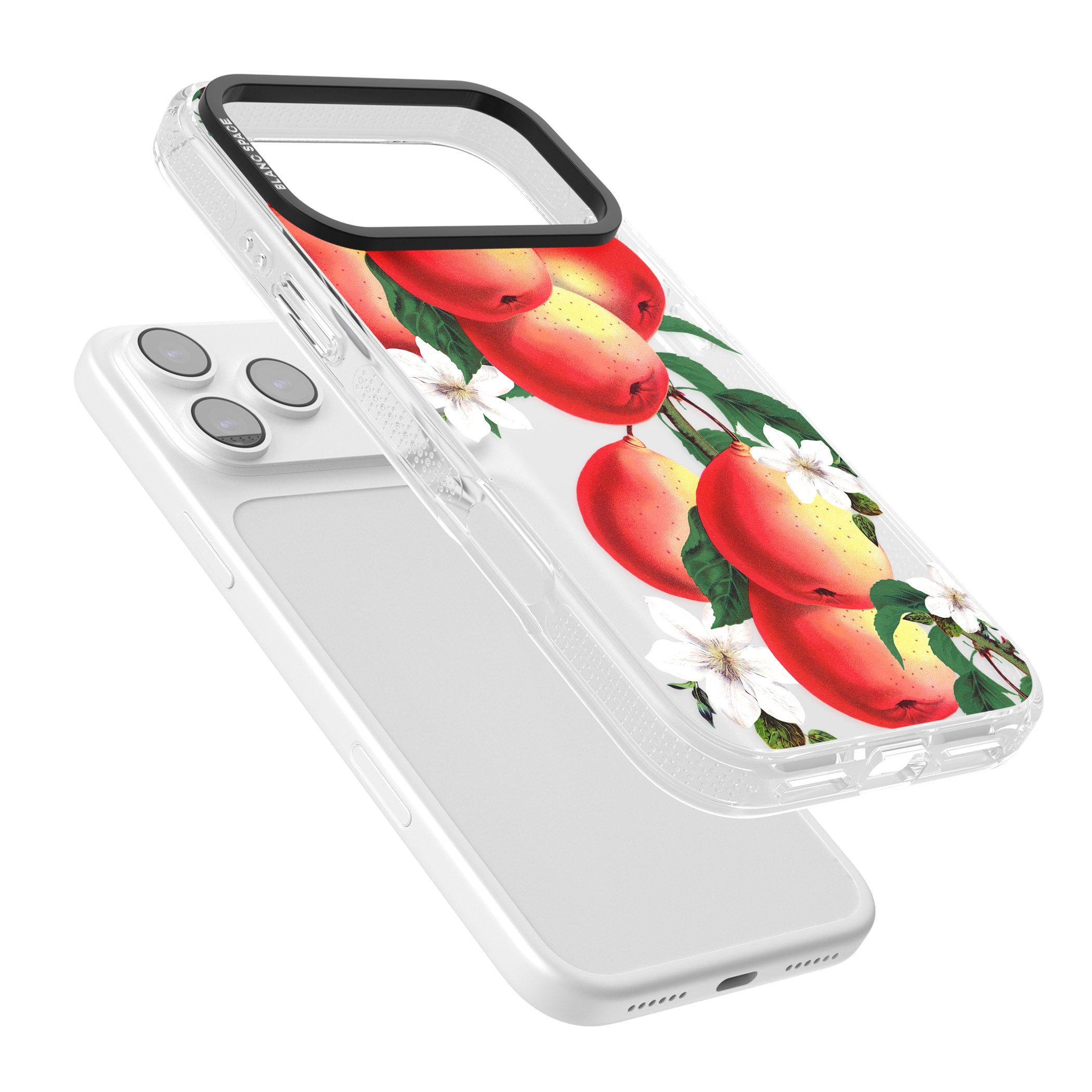 Vintage Painted Peaches iPhone 17 Pro Max Impact Air Clear Phone Case Colours