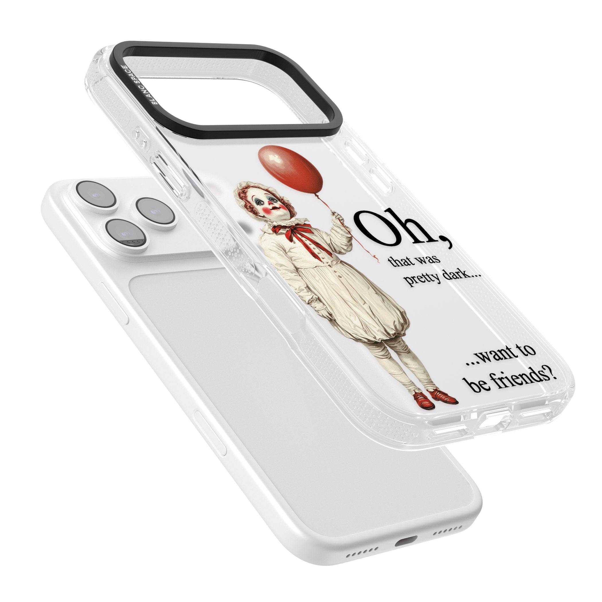 Want To Be Friends? iPhone 17 Pro Max Impact Air Clear Phone Case Colours