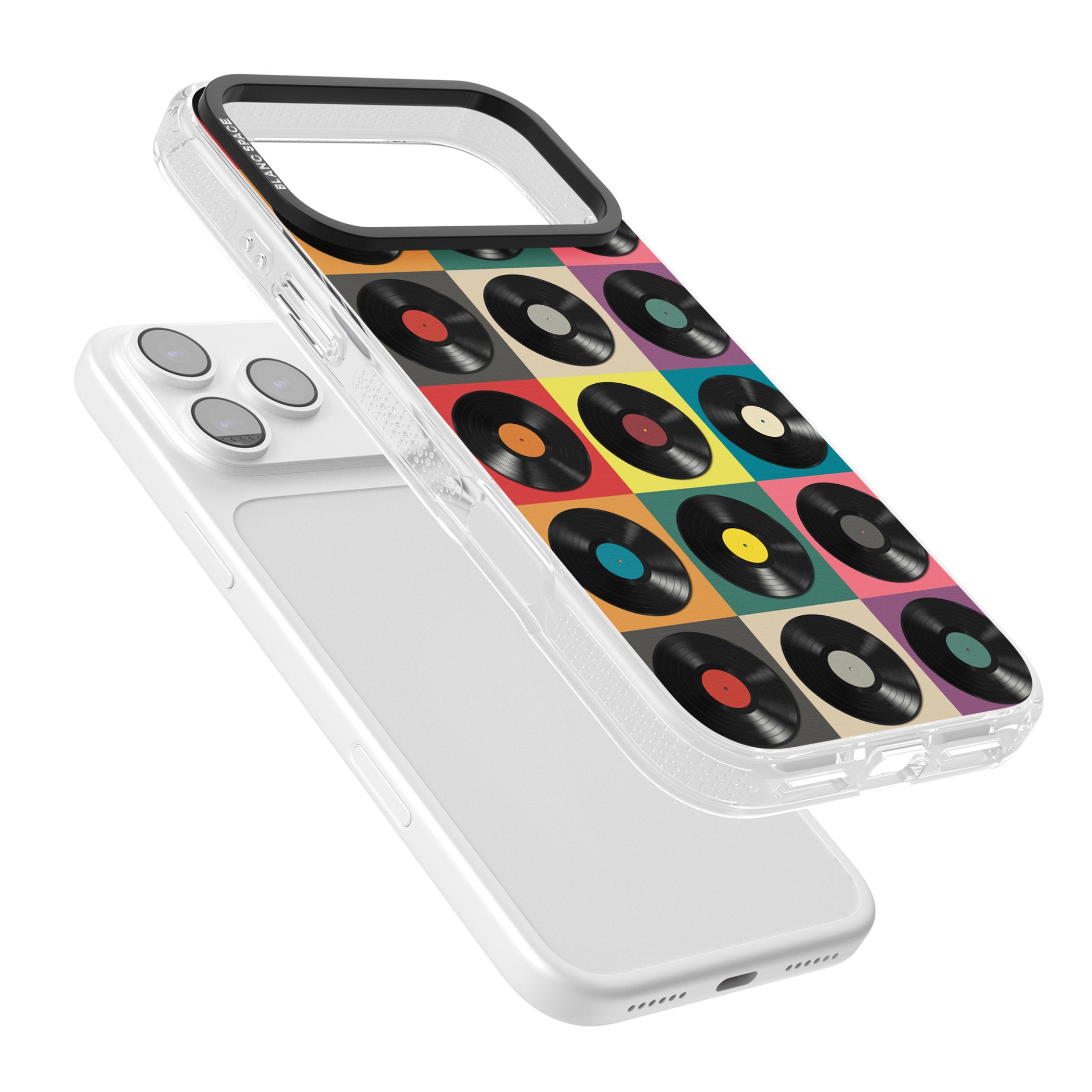 Vinyl Record Pattern iPhone 17 Pro Max Impact Air Clear Phone Case Colours