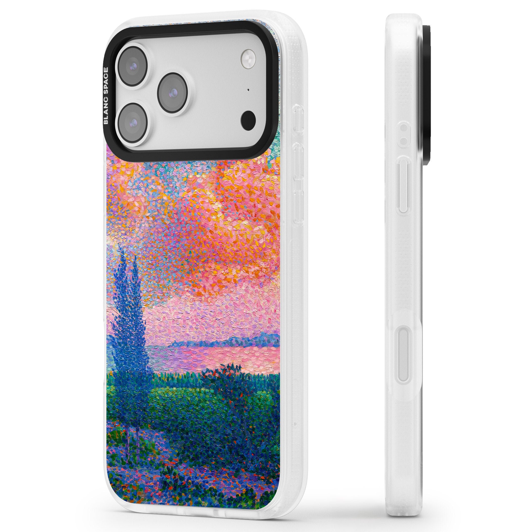 The Pink Cloud iPhone 17 Pro Max Impact Air Clear Phone Case Side Profile