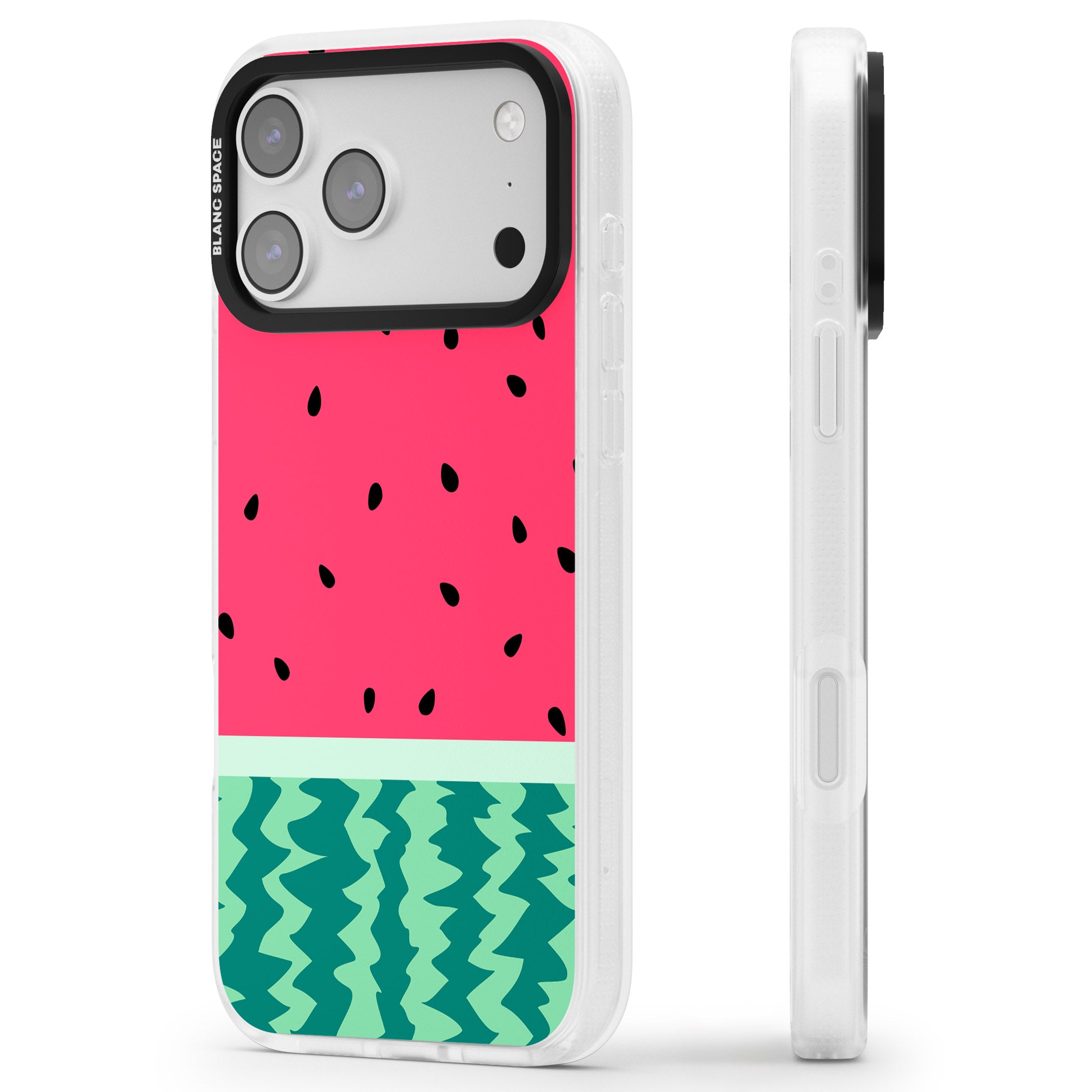 Full Watermelon iPhone 17 Pro Max Impact Air Clear Phone Case Side Profile