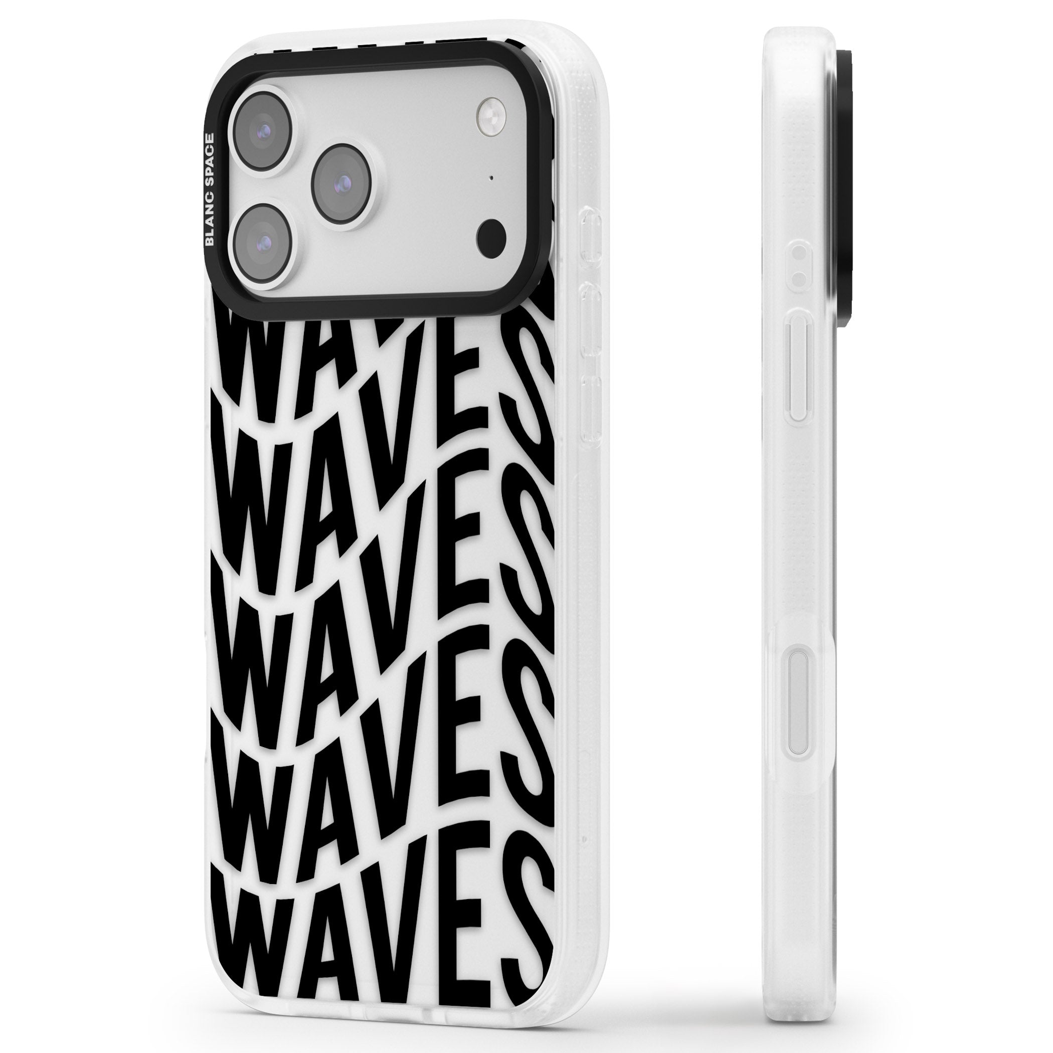 Waves iPhone 17 Pro Max Impact Air Clear Phone Case Side Profile