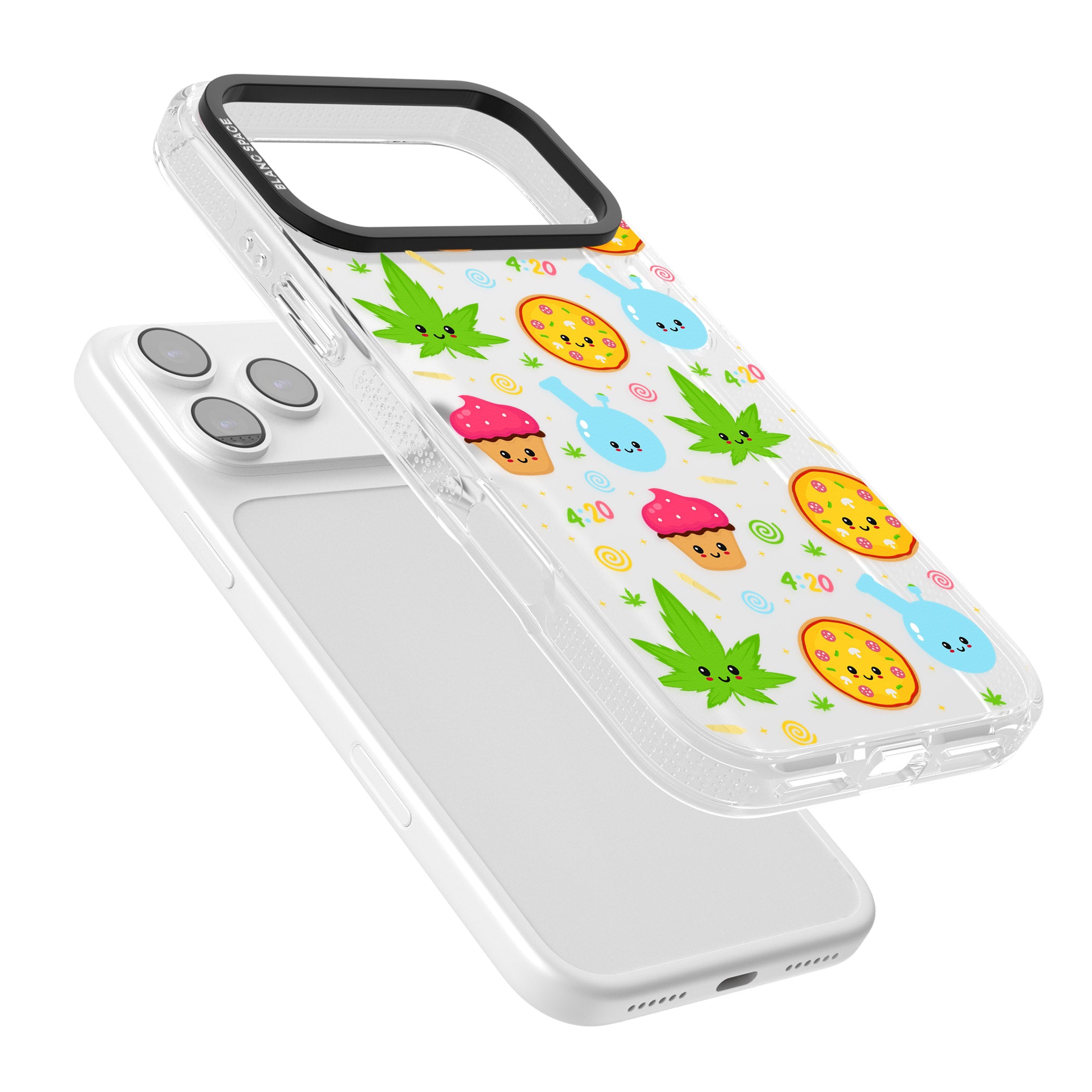 Kawaii Weed Pattern iPhone 17 Pro Max Impact Air Clear Phone Case Colours