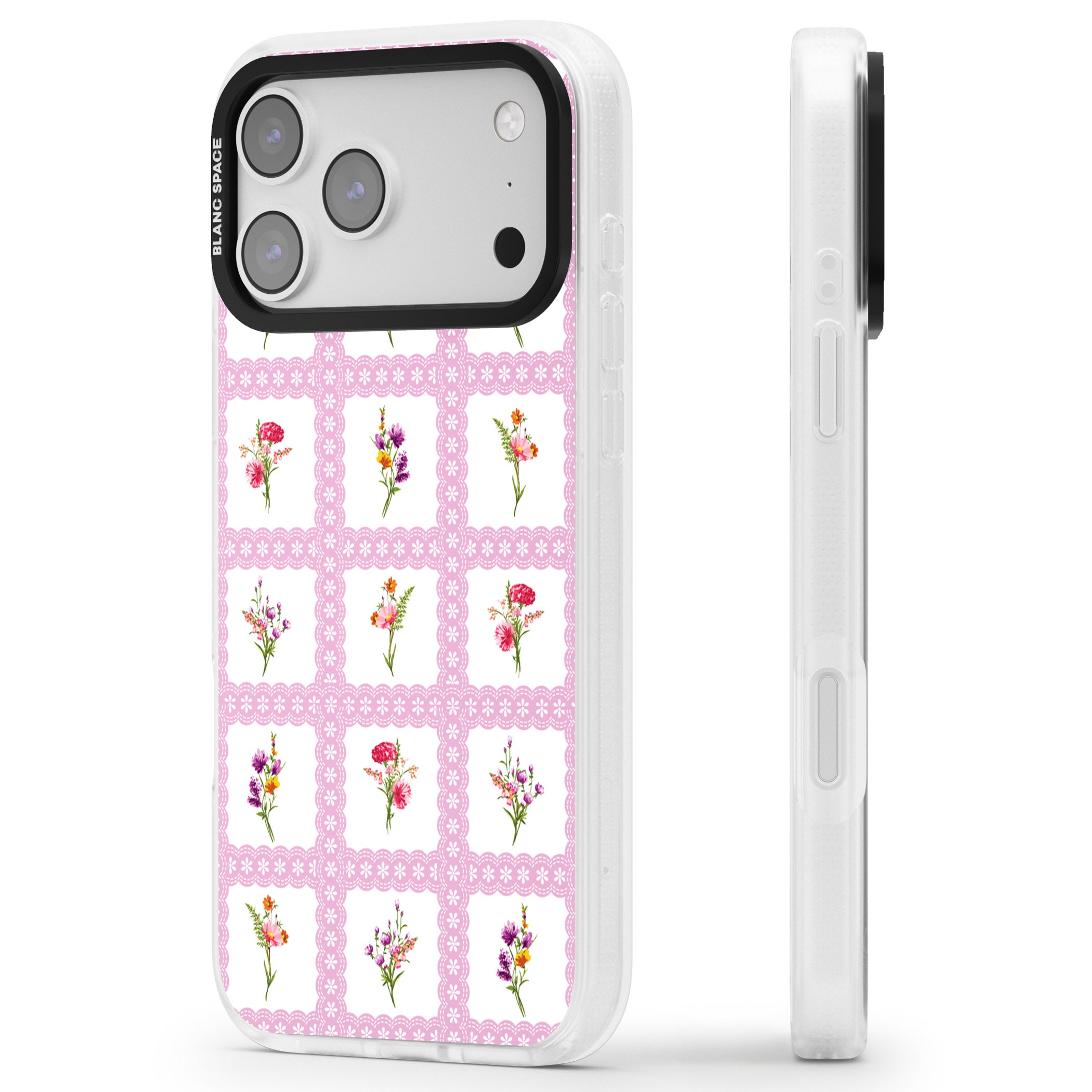 Wildflower Windows iPhone 17 Pro Max Impact Air Clear Phone Case Side Profile