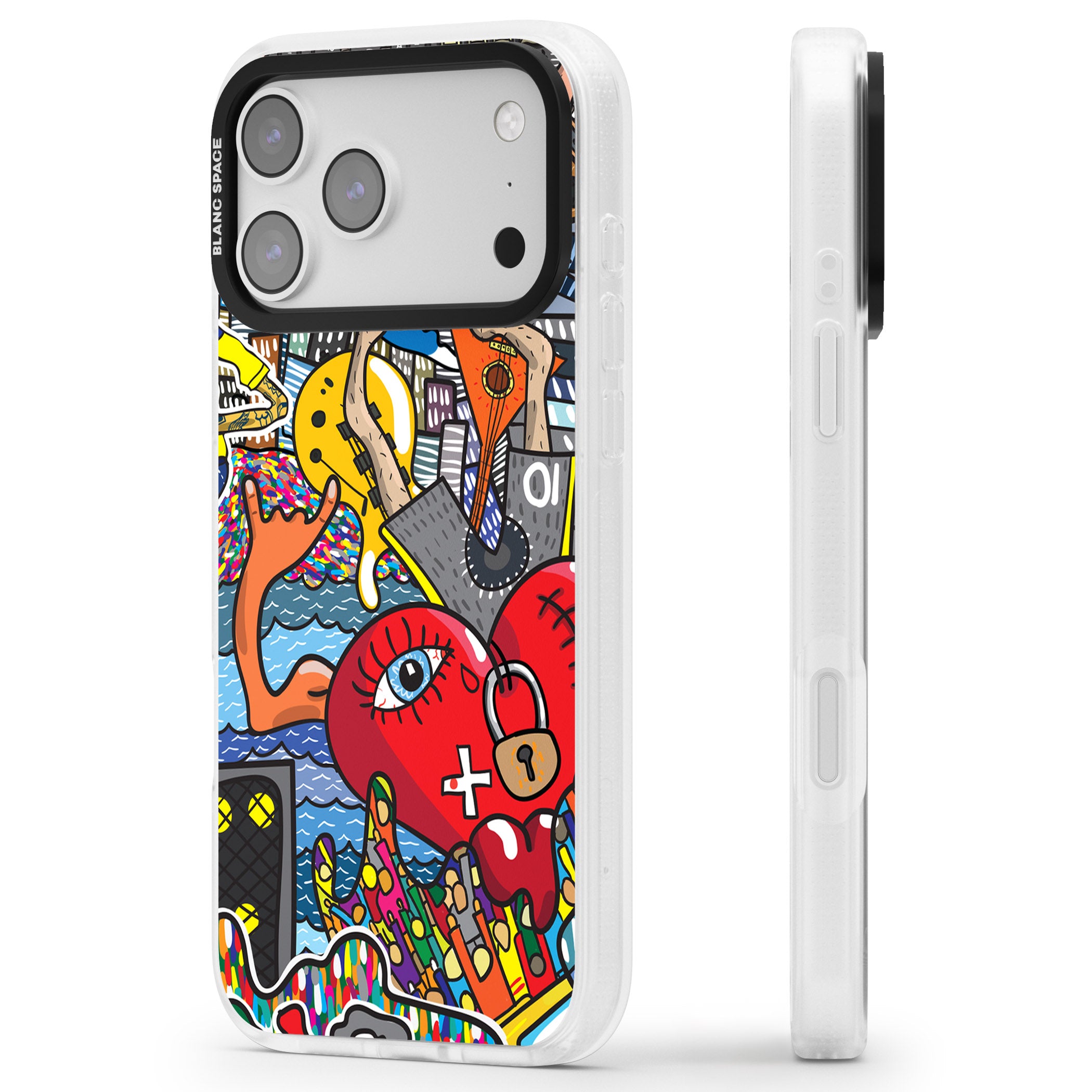 Crowd Tsunami iPhone 17 Pro Max Impact Air Clear Phone Case Side Profile