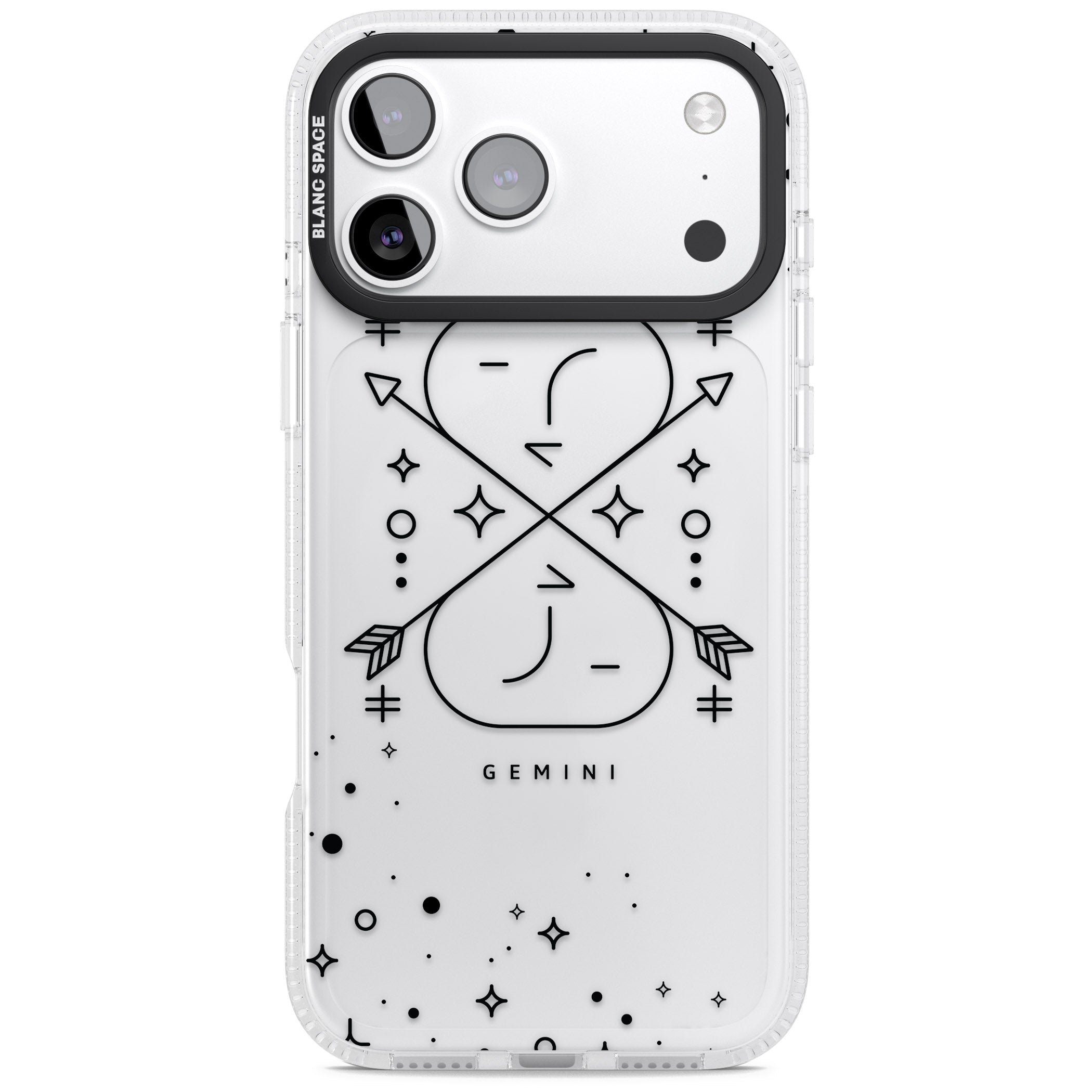 Gemini Zodiac iPhone 17 Pro Max Impact Air Clear Phone Case