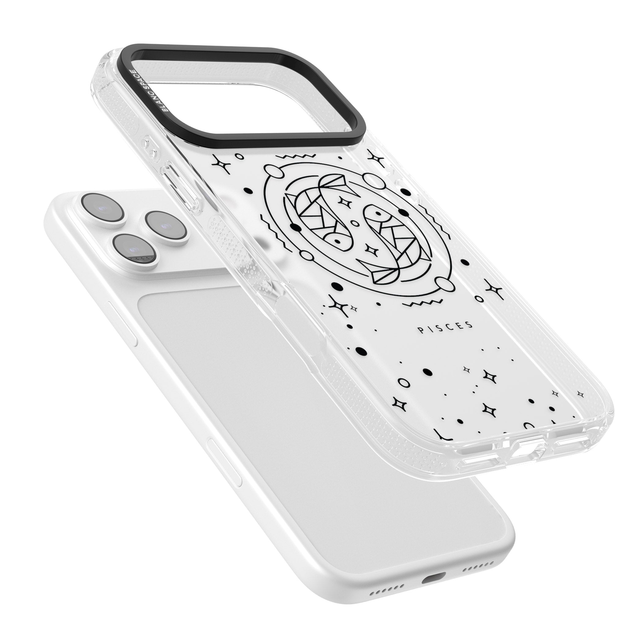 Pisces Emblem Transparent iPhone 17 Pro Max Impact Air Clear Phone Case Colours