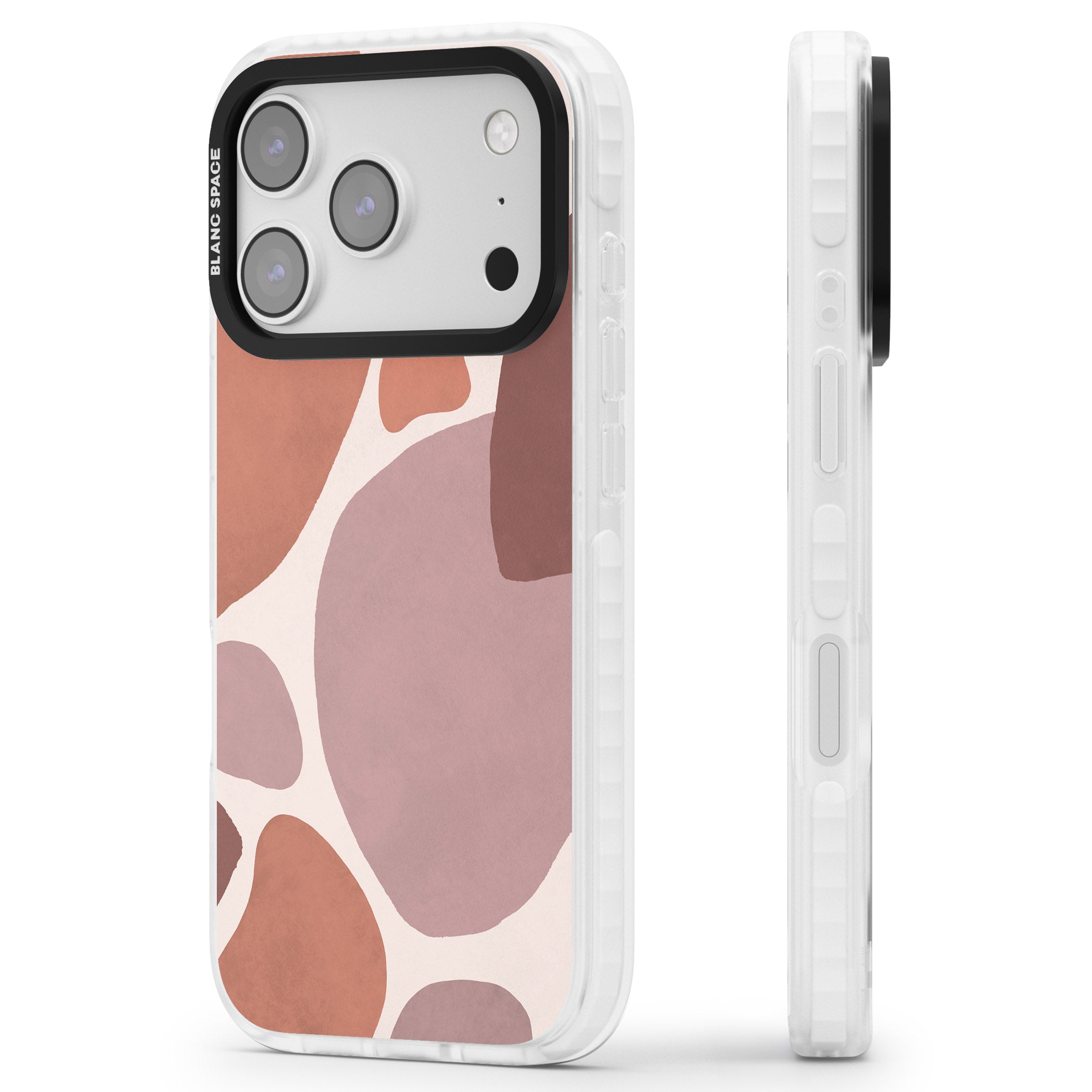 Terra Abstract iPhone 17 Pro Max Impact Clear Phone Case Side Profile